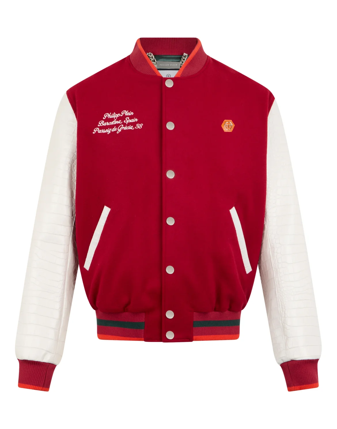 Varsity Bomber Cocco Sleeves Barcelona, цвет: Красный