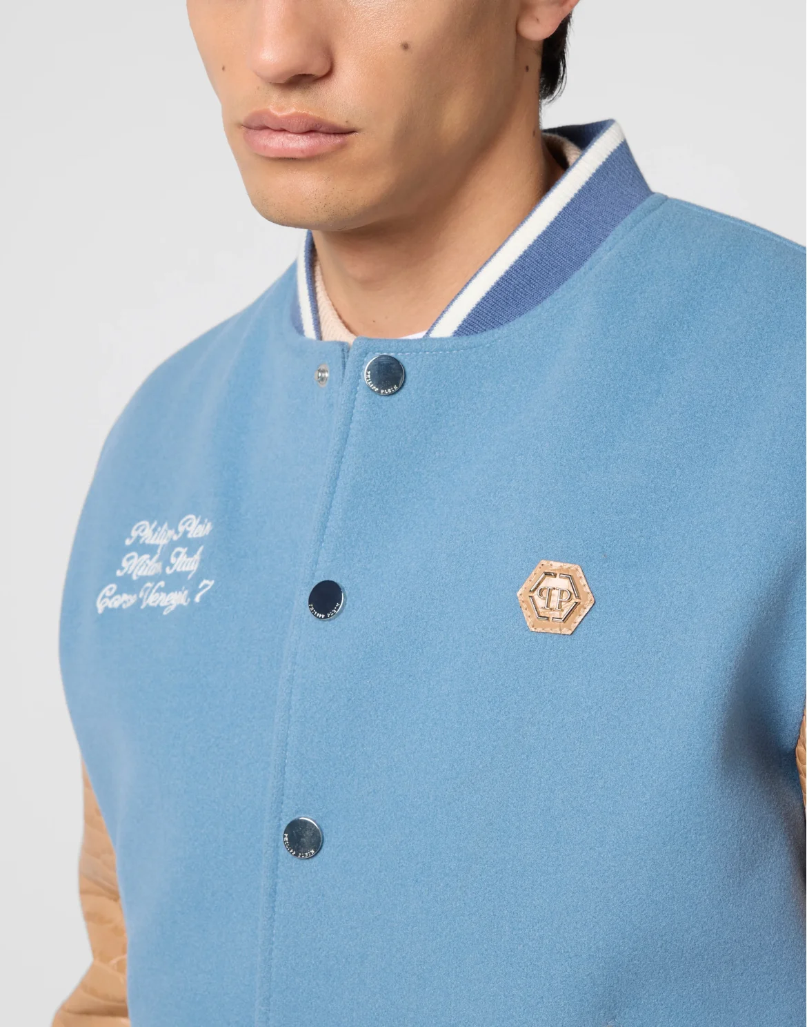 Varsity Bomber Cocco Sleeves Milan, цвет: Голубой