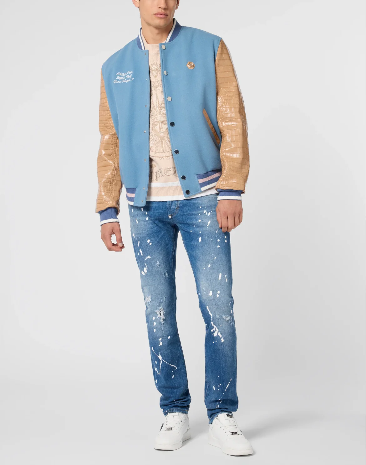 Varsity Bomber Cocco Sleeves Milan, цвет: Голубой