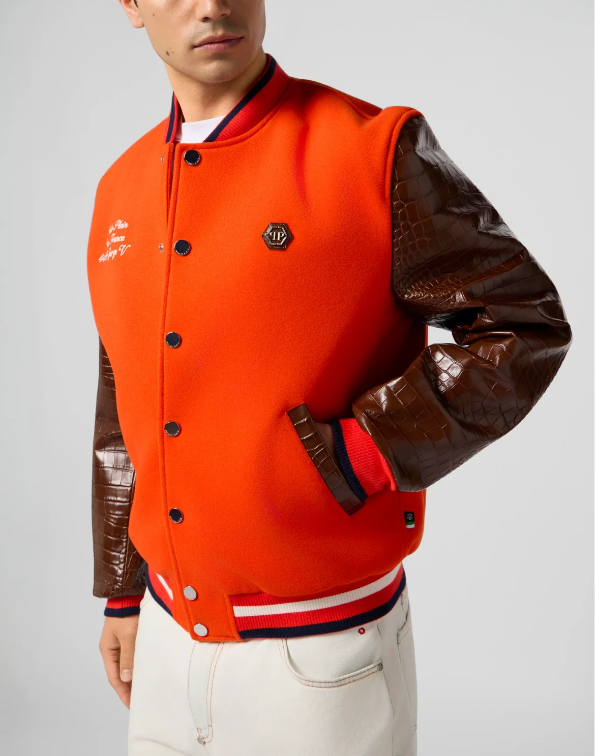 Varsity Bomber Cocco Sleeves Paris, цвет: Оранжевый