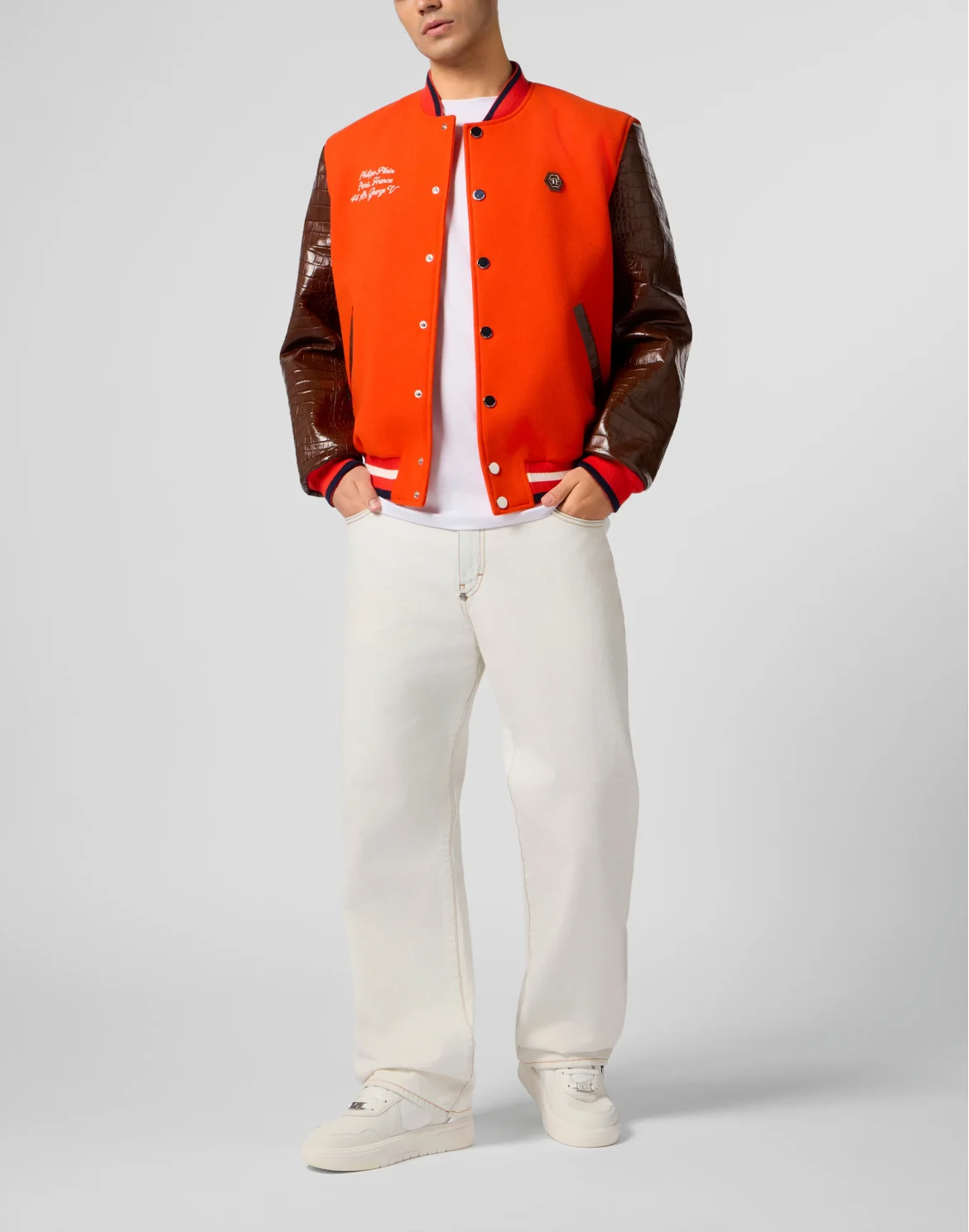 Varsity Bomber Cocco Sleeves Paris, цвет: Оранжевый