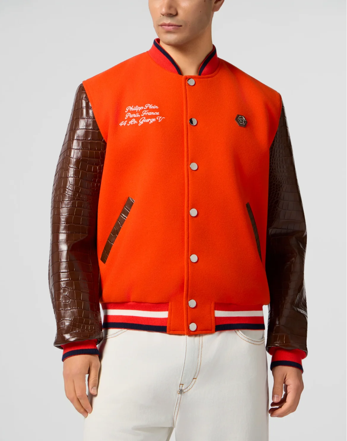 Varsity Bomber Cocco Sleeves Paris, цвет: Оранжевый