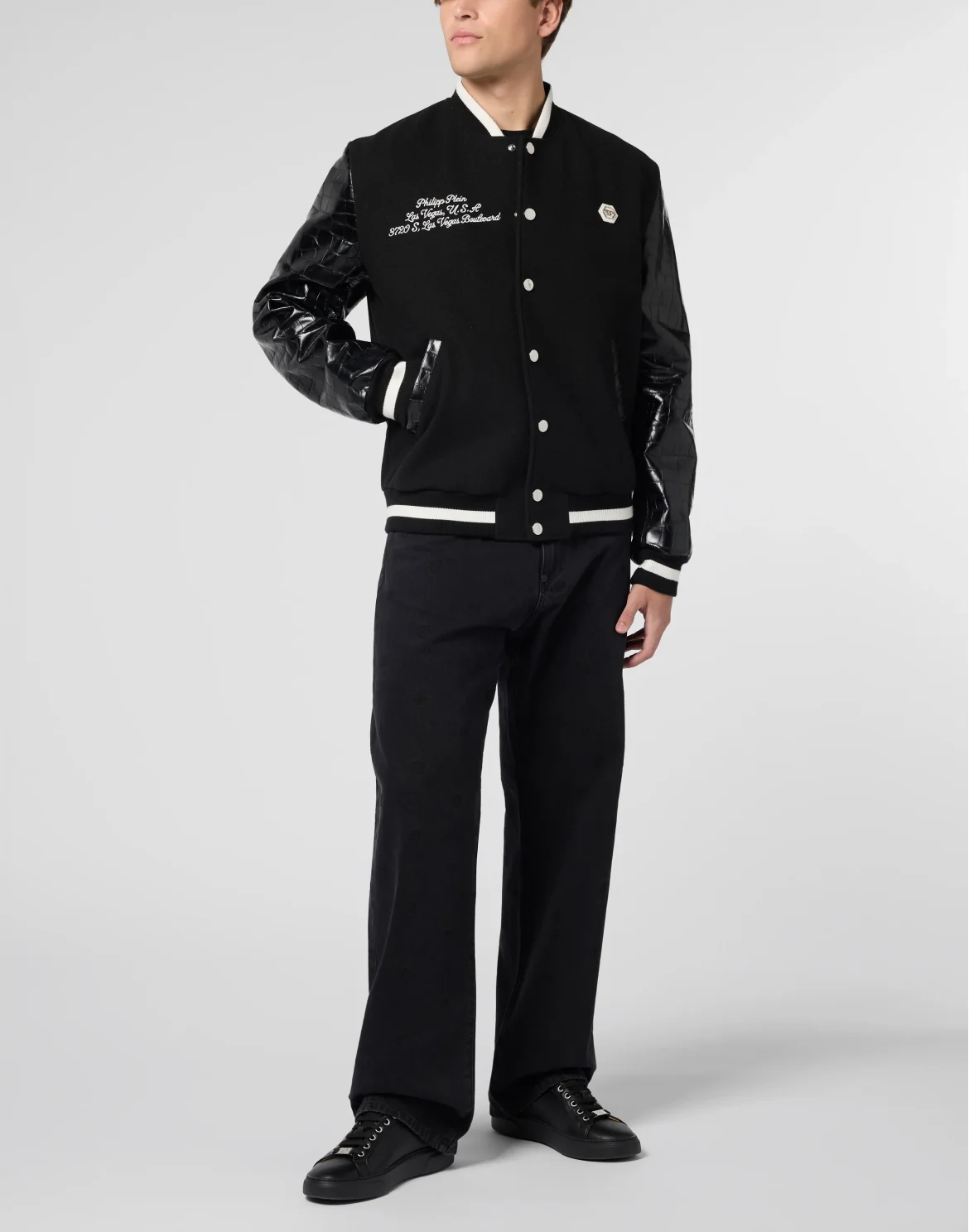Varsity Bomber Cocco Sleeves Las Vegas, цвет: Черный