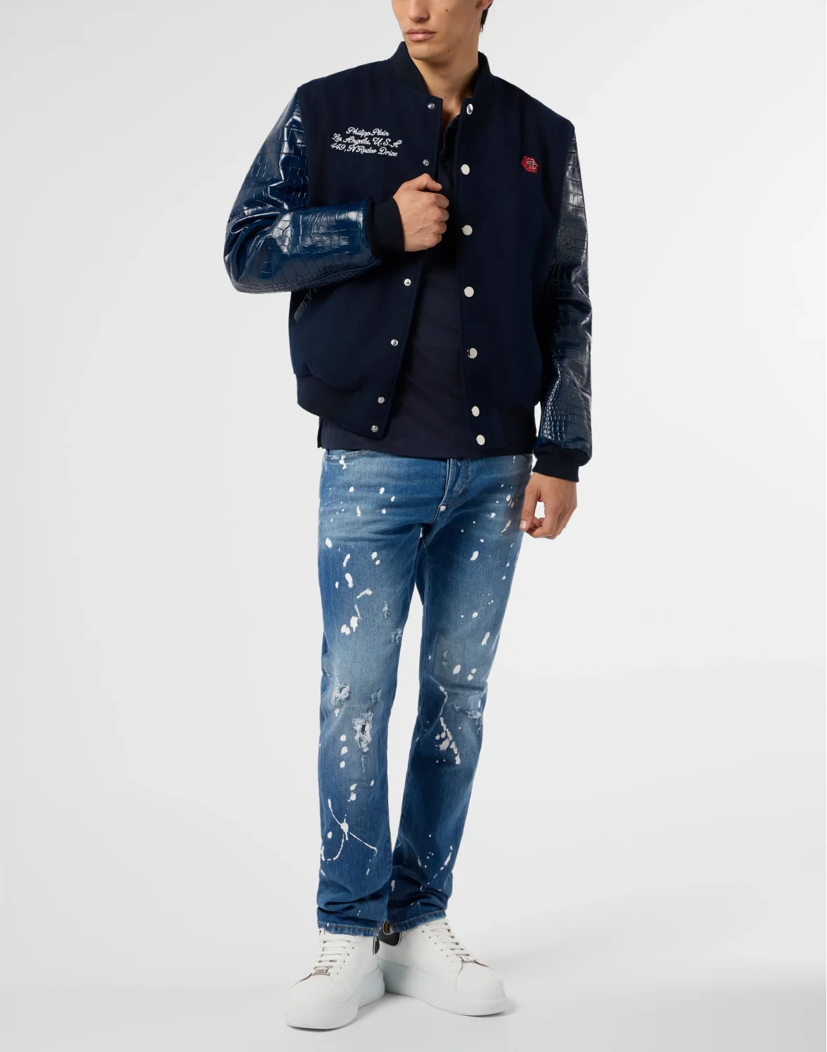 Varsity Bomber Cocco Sleeves Los Angeles, цвет: Синий