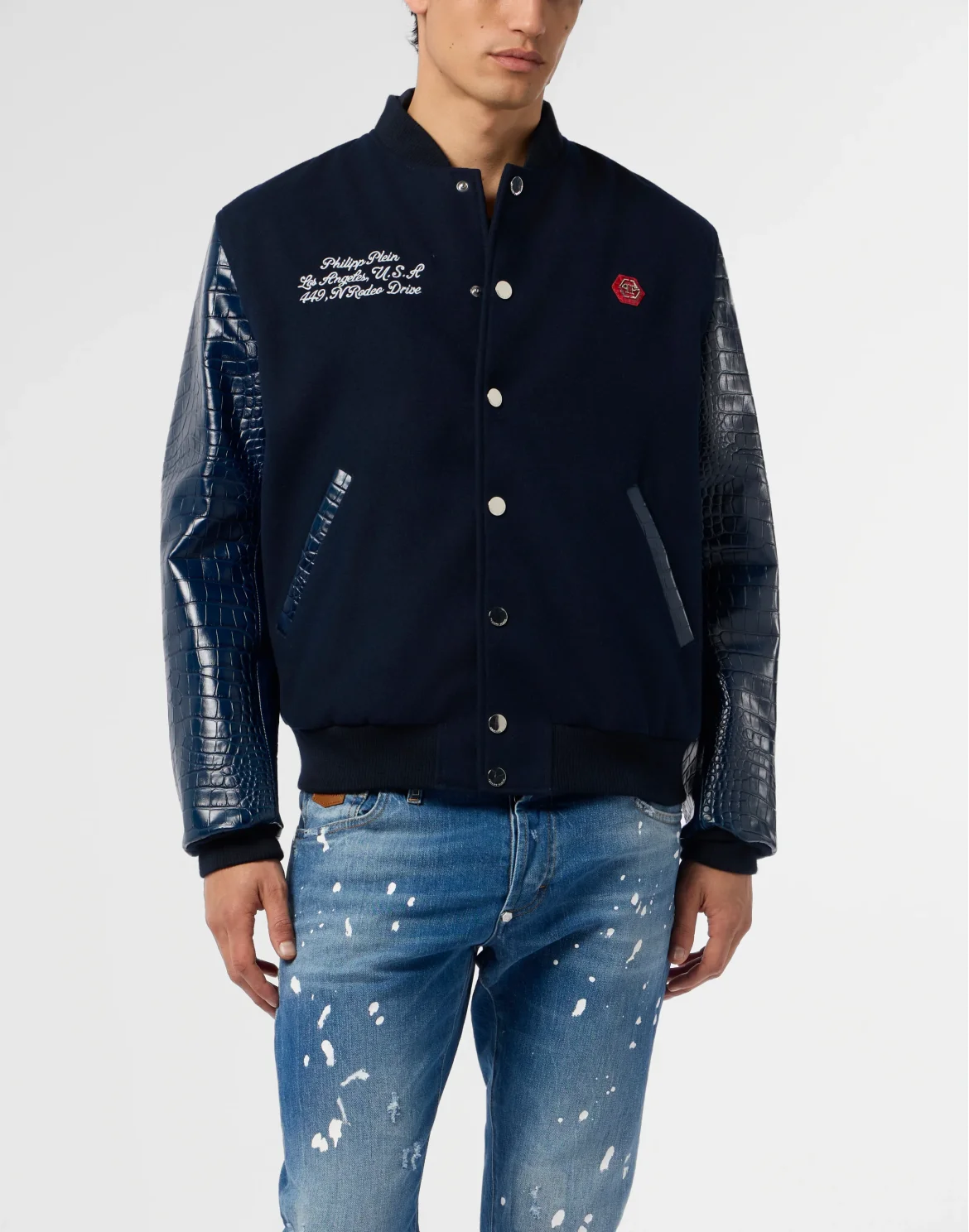 Varsity Bomber Cocco Sleeves Los Angeles, цвет: Синий