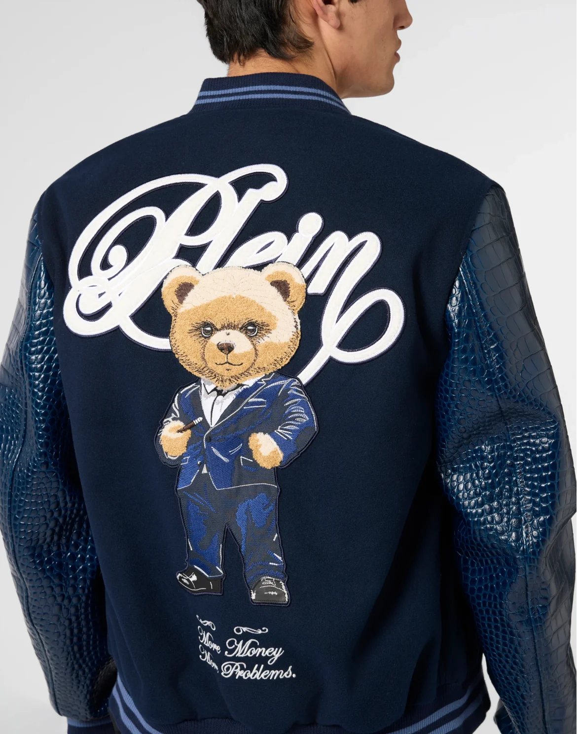 Varsity Bomber Jacket Teddy Businessman, цвет: Синий