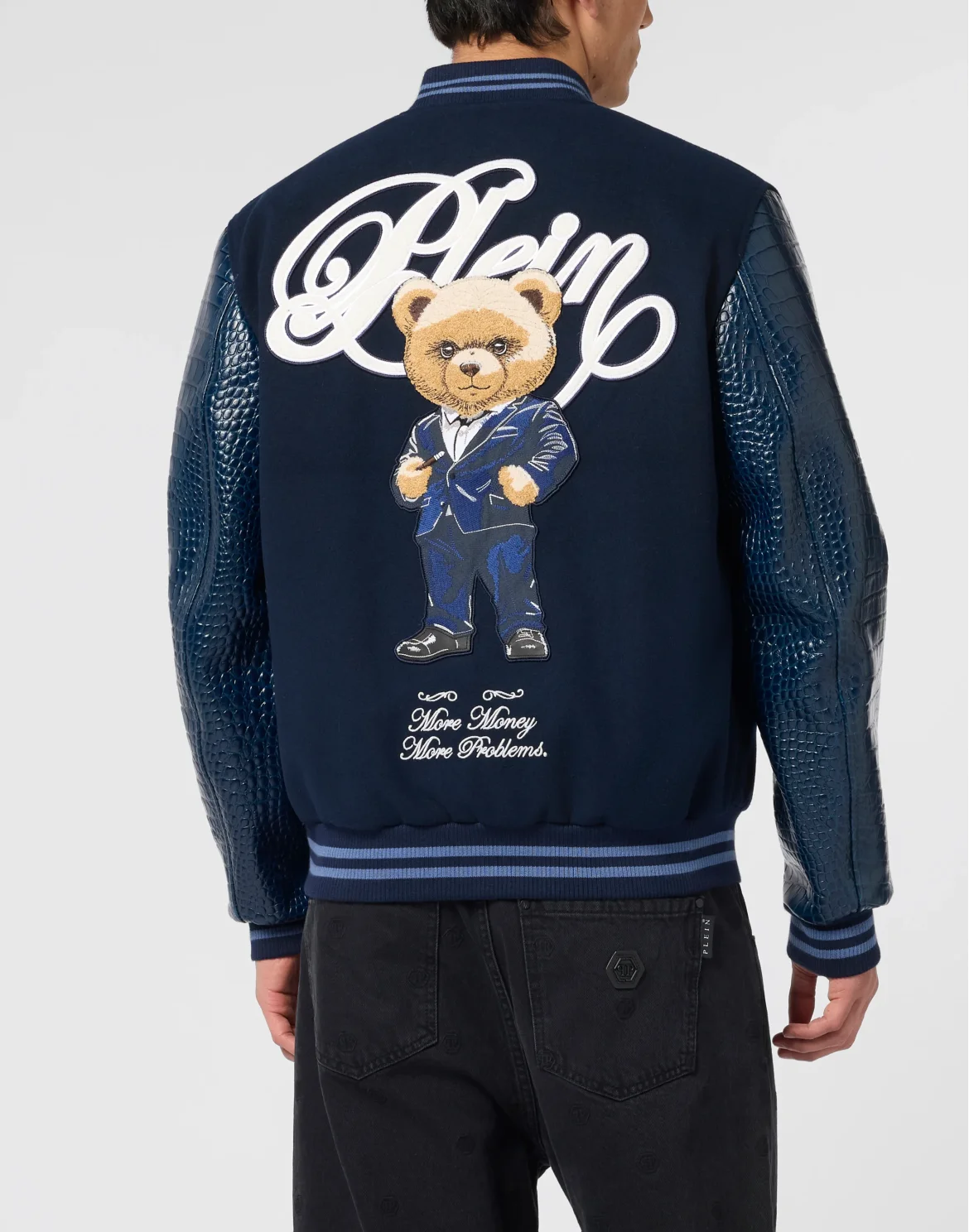 Varsity Bomber Jacket Teddy Businessman, цвет: Синий