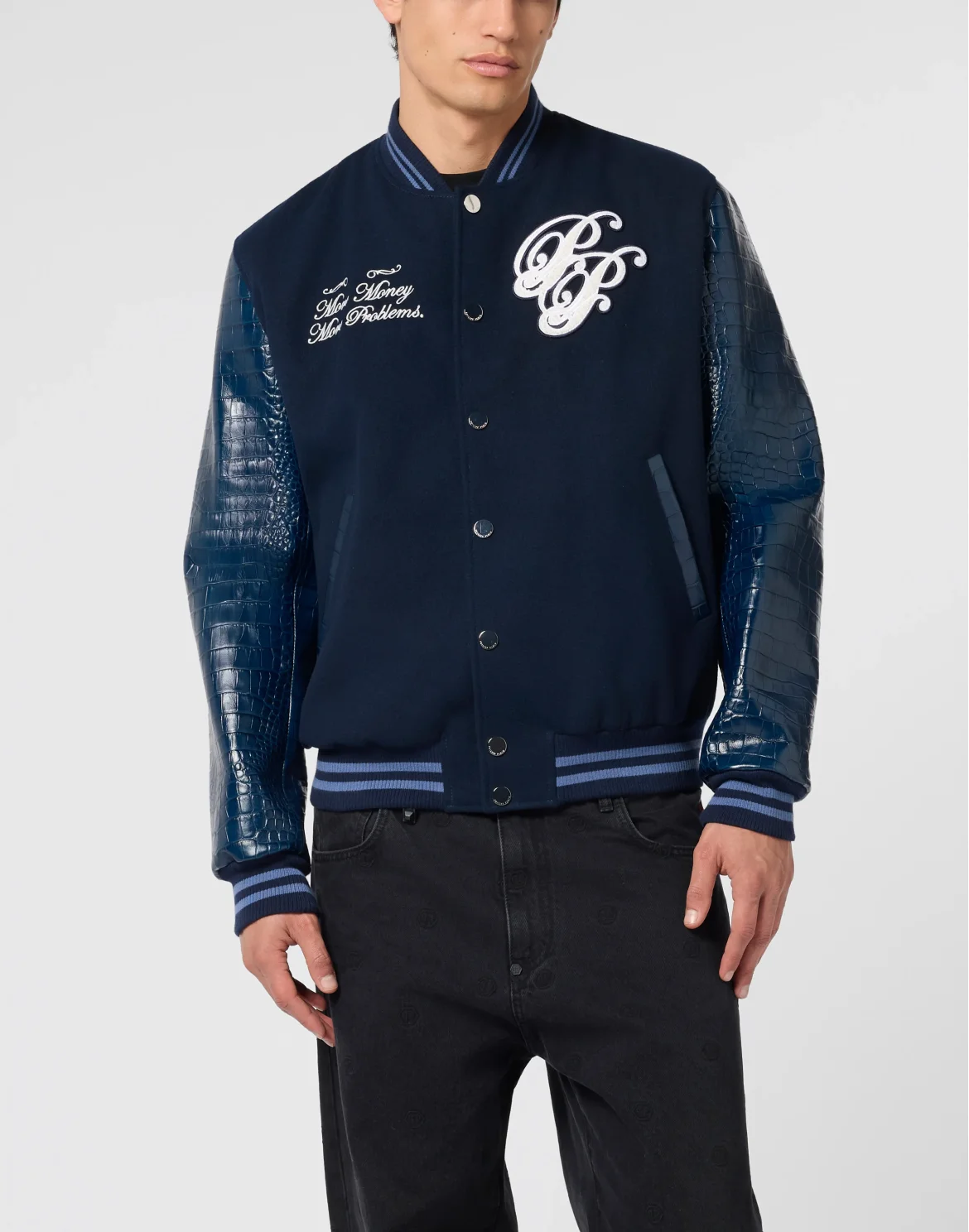 Varsity Bomber Jacket Teddy Businessman, цвет: Синий