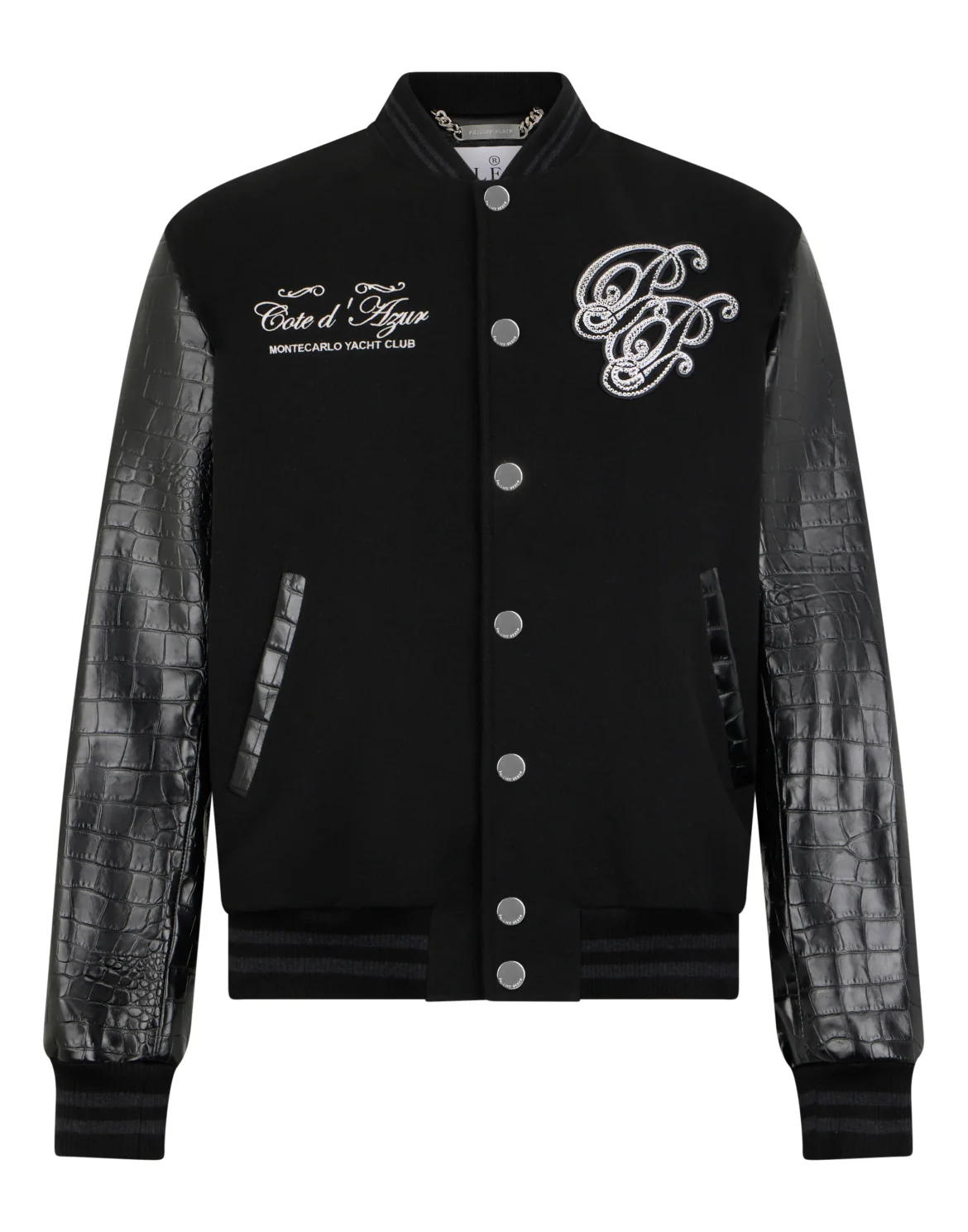 Varsity Bomber Jacket Teddy Racer, цвет: Черный