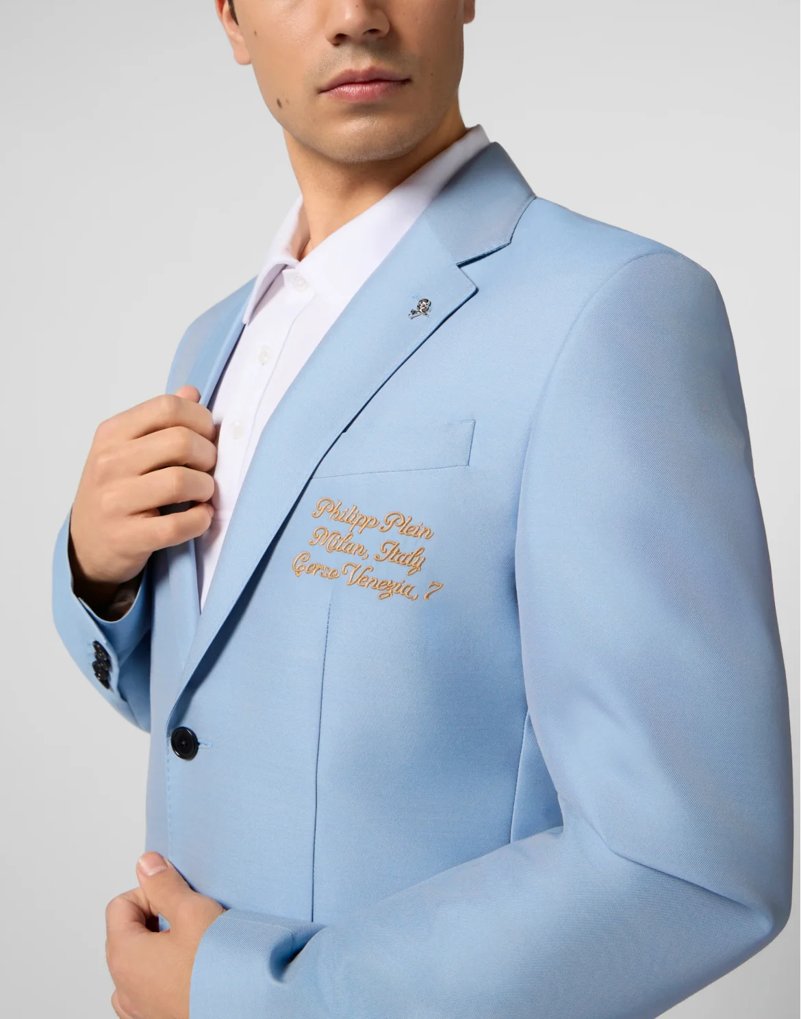 Blazer Gigolo Fit Plein Cities, цвет: Голубой