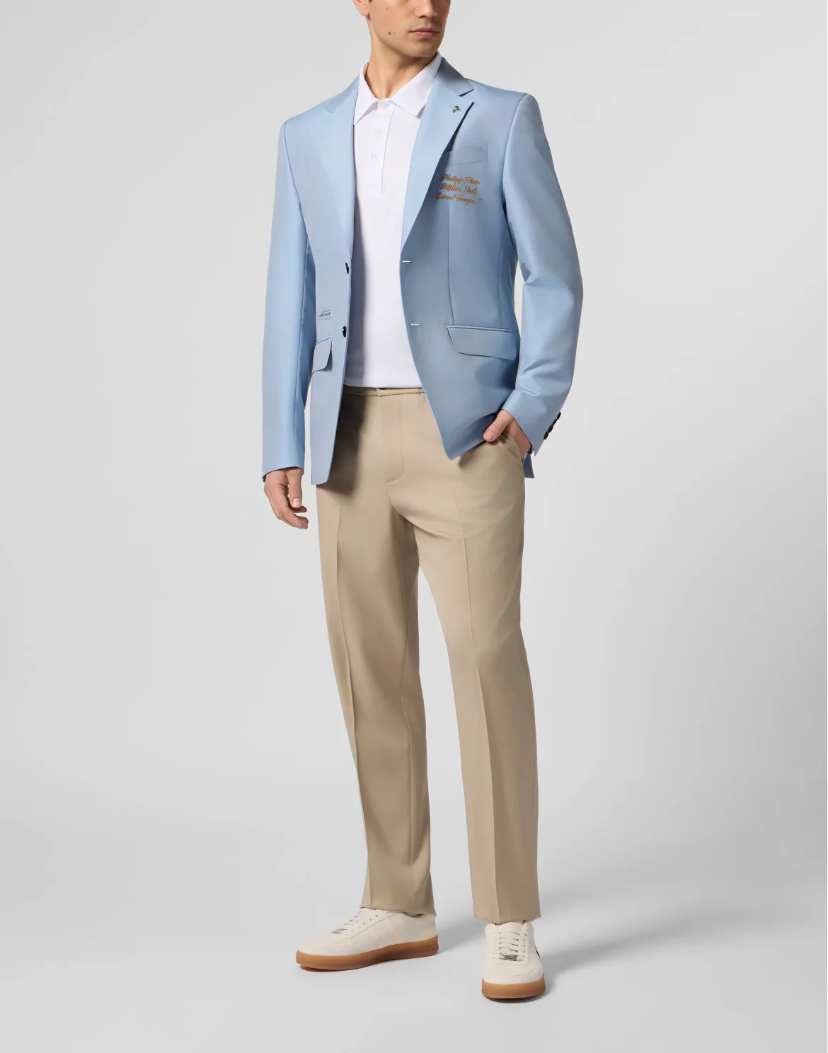 Blazer Gigolo Fit Plein Cities, цвет: Голубой