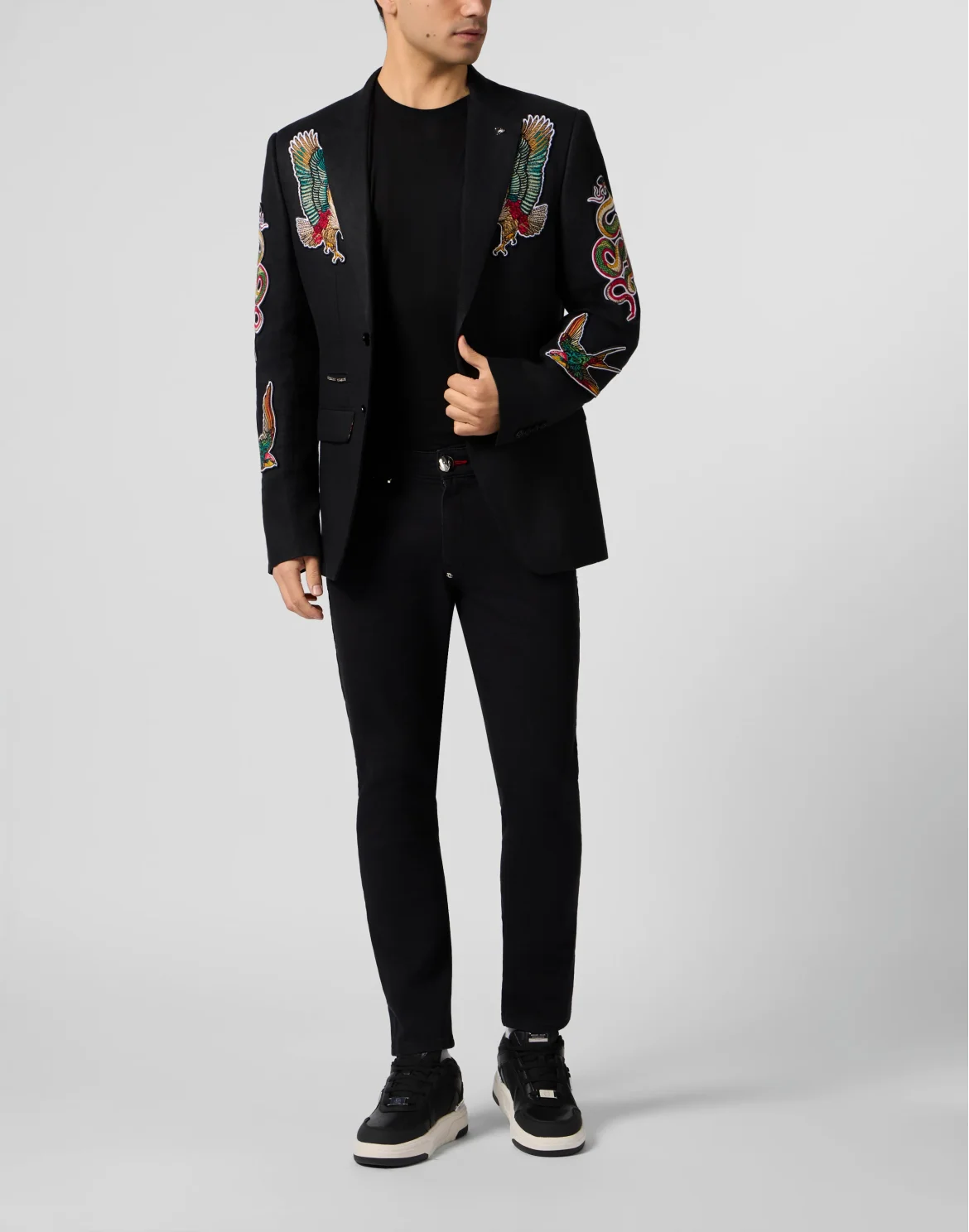 Gigolo Fit Blazer Tattoo Embroidery, цвет: Черный