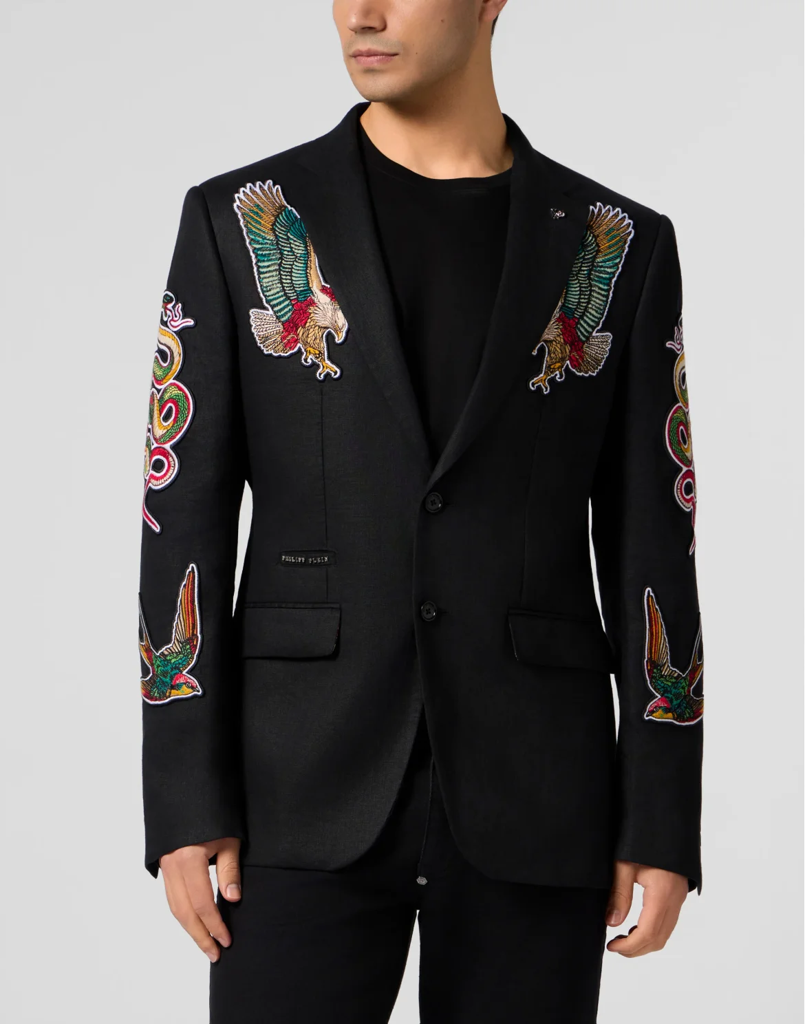 Gigolo Fit Blazer Tattoo Embroidery, цвет: Черный