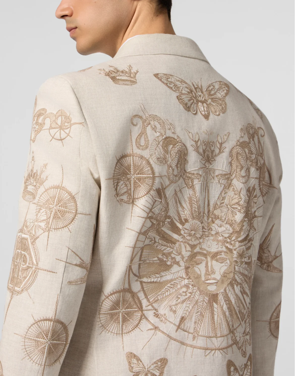 Gigolo Fit Blazer All-Over Tattoo, цвет: Бежевый