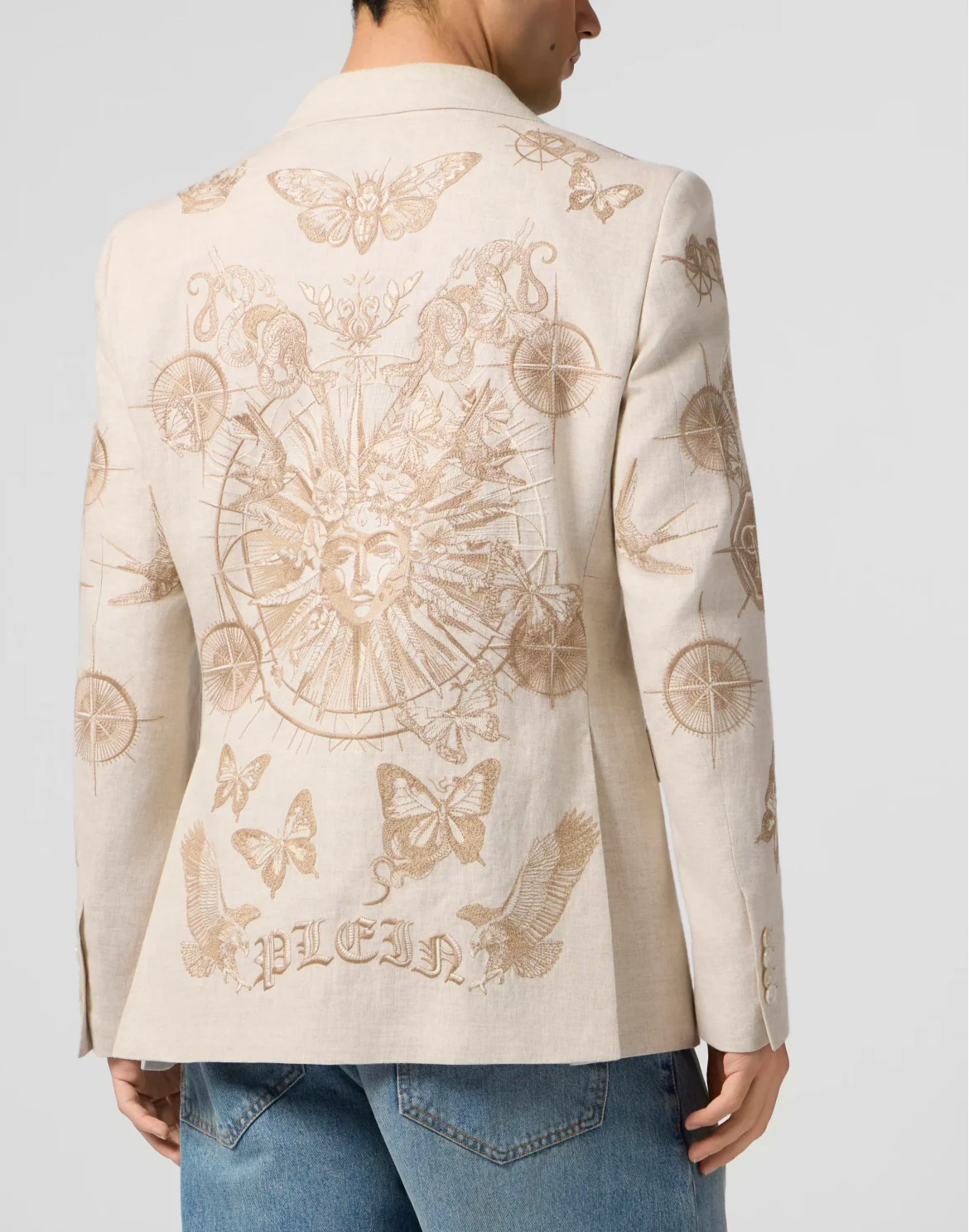 Gigolo Fit Blazer All-Over Tattoo, цвет: Бежевый