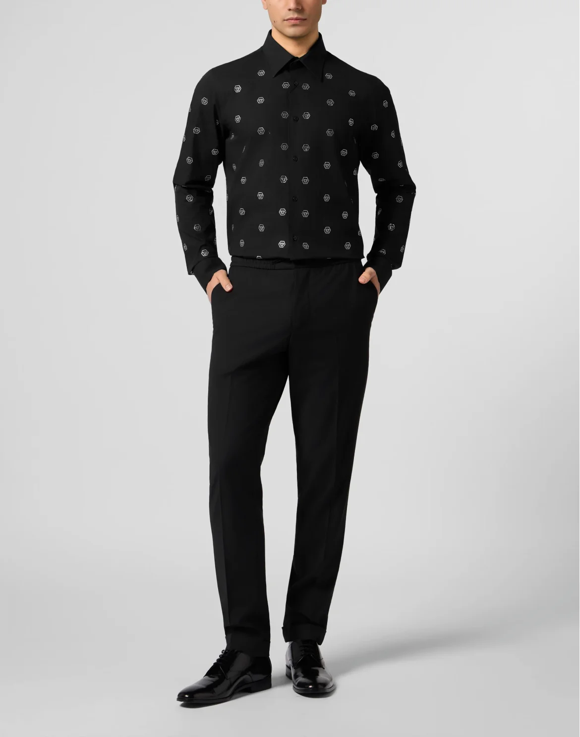 Sugar Daddy Cut Shirt Monogram Strass, цвет: Черный