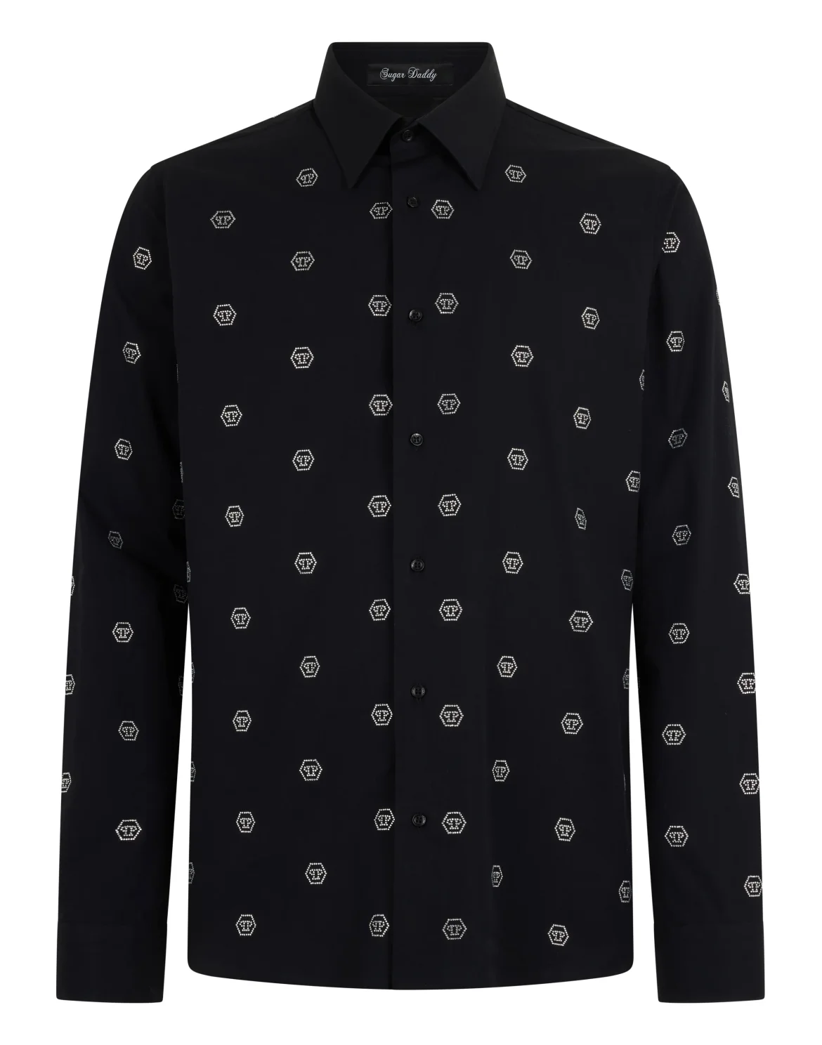 Sugar Daddy Cut Shirt Monogram Strass, цвет: Черный
