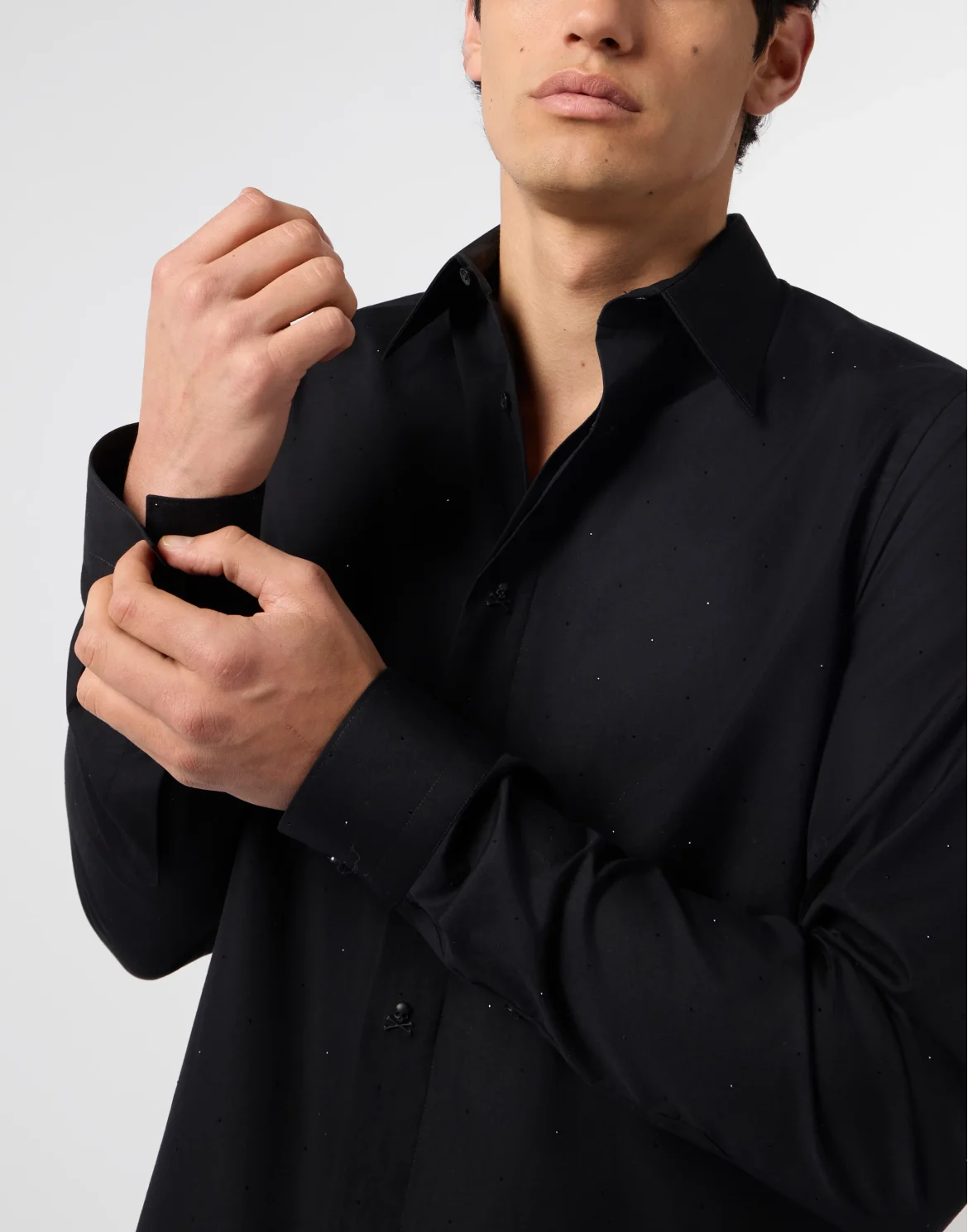 Sugar Daddy Cut Shirt All-Over Strass, цвет: Черный