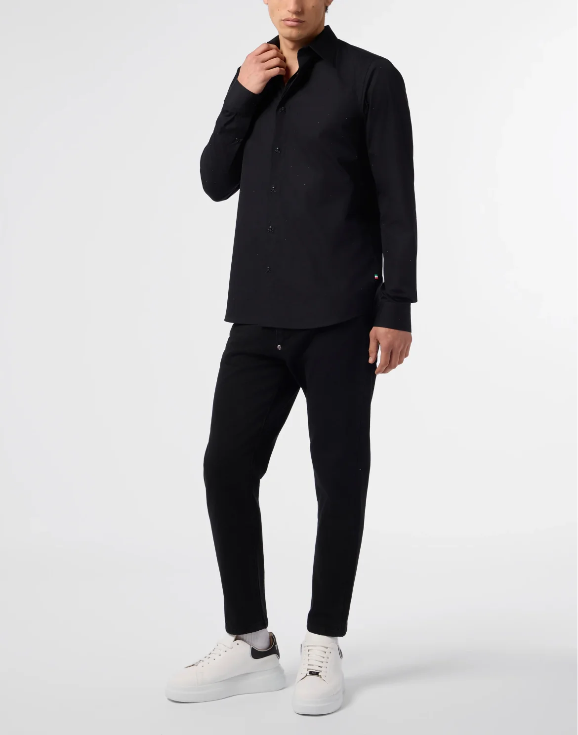 Sugar Daddy Cut Shirt All-Over Strass, цвет: Черный