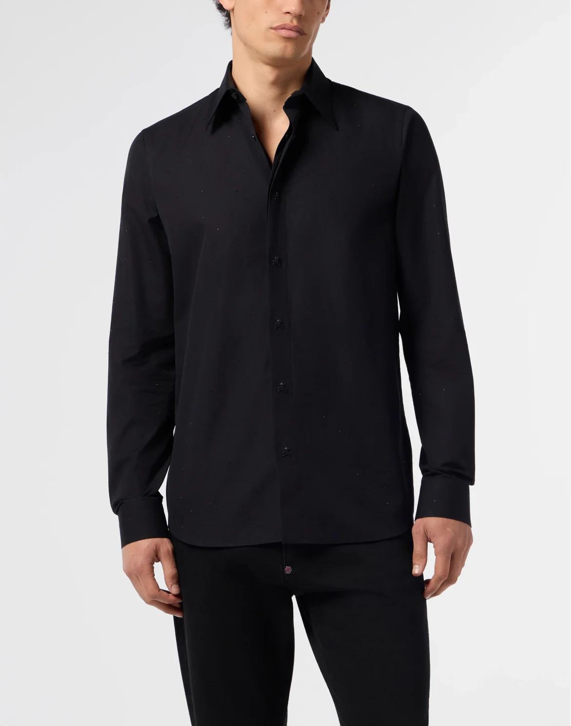 Sugar Daddy Cut Shirt All-Over Strass, цвет: Черный