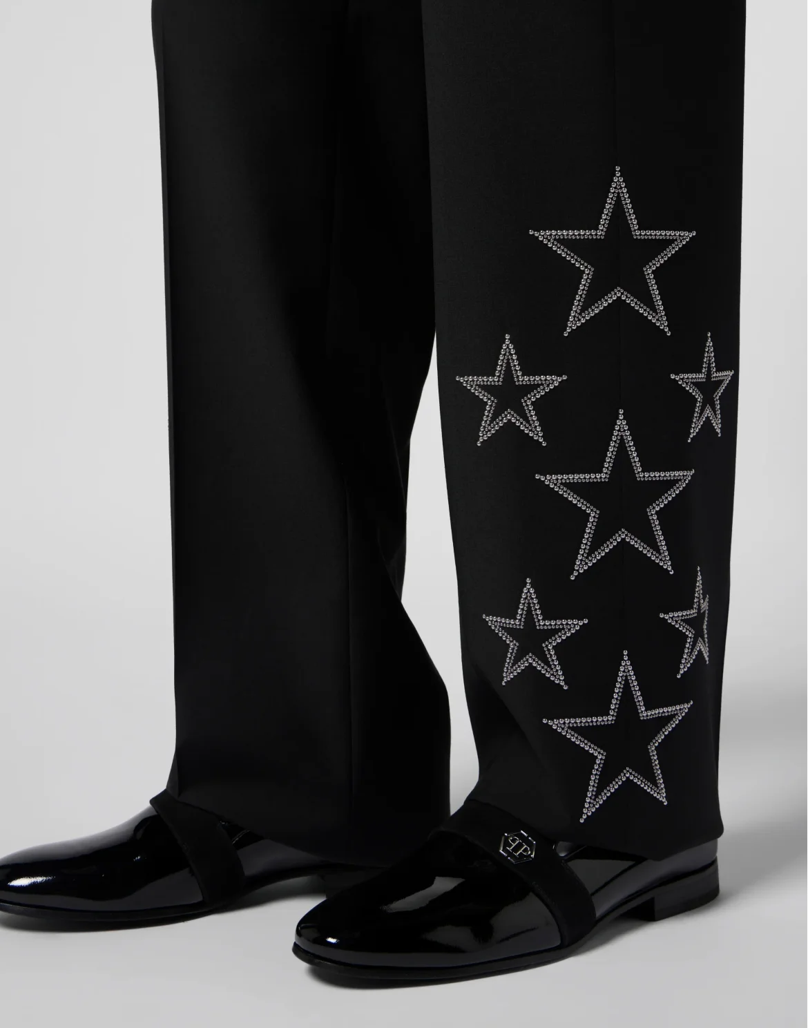 Loose Fit Trousers Stars Studs, цвет: Черный