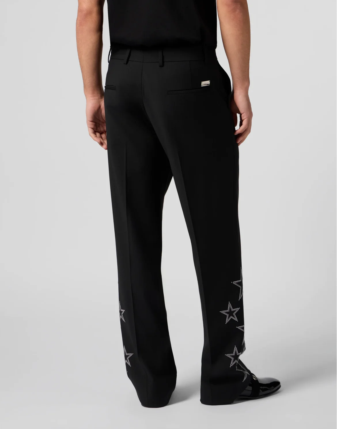 Loose Fit Trousers Stars Studs, цвет: Черный