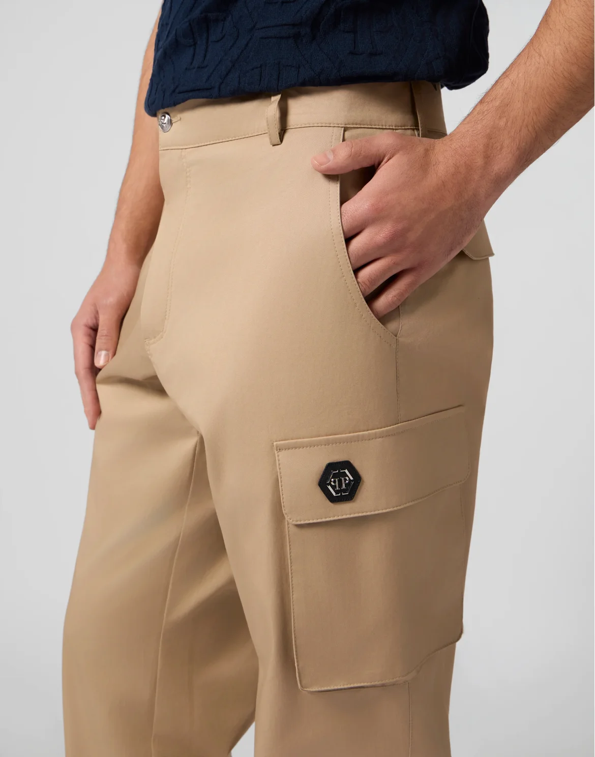 Straight Cargo Trousers, цвет: Бежевый