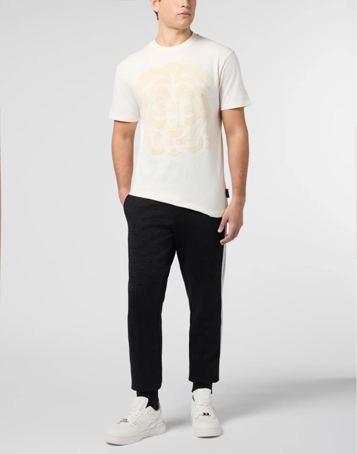 Printed Round Neck T-Shirt Dragon, цвет: Бежевый