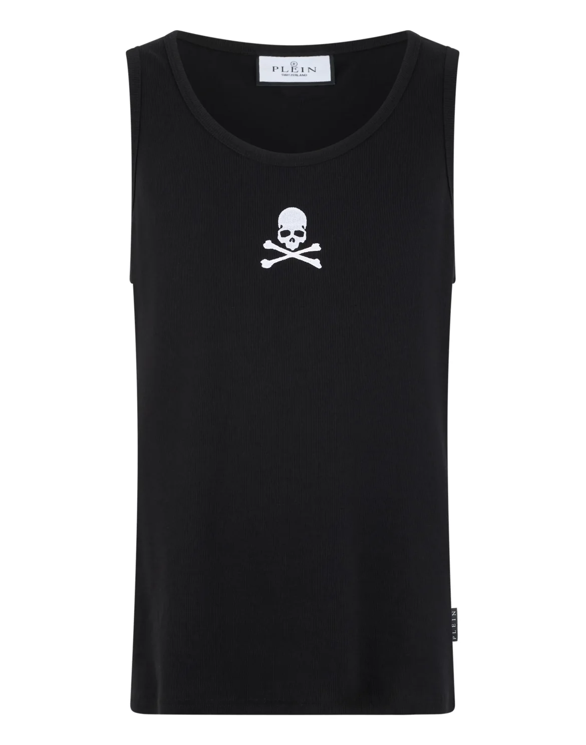 Cotton Tank Top Skull & Bones, цвет: Черный