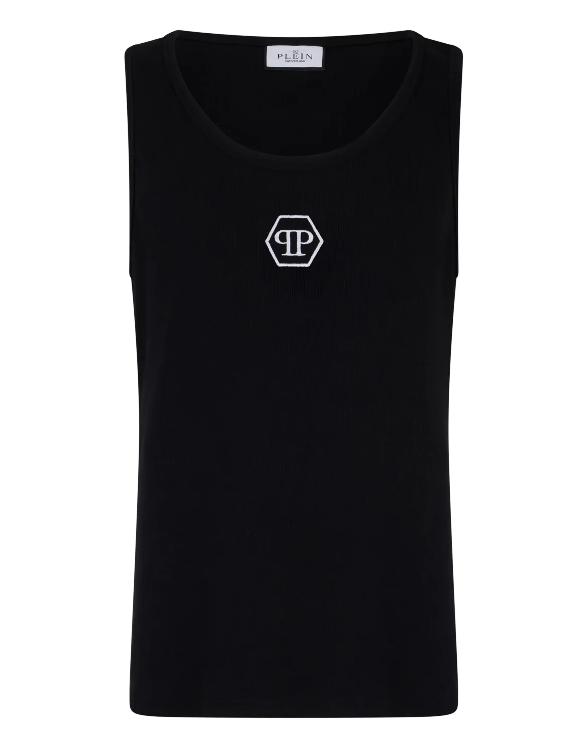 Cotton Tank Top Hexagon, цвет: Черный