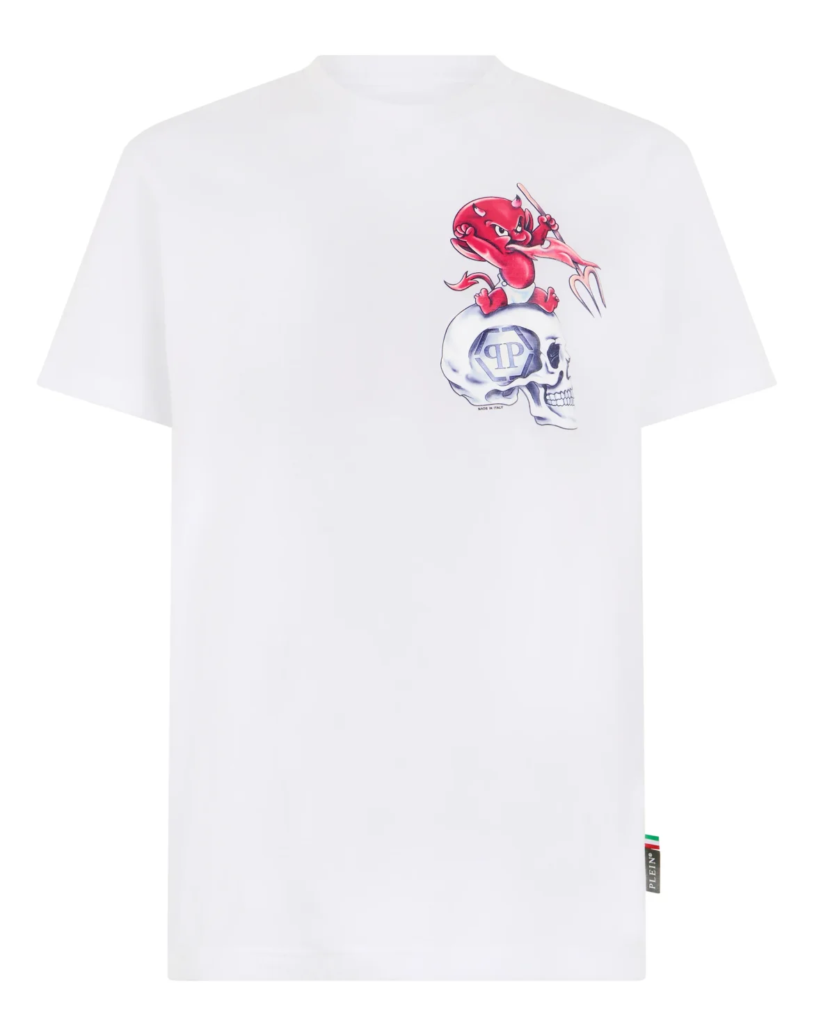 Round Neck T-Shirt Baby Devil Small, цвет: Белый