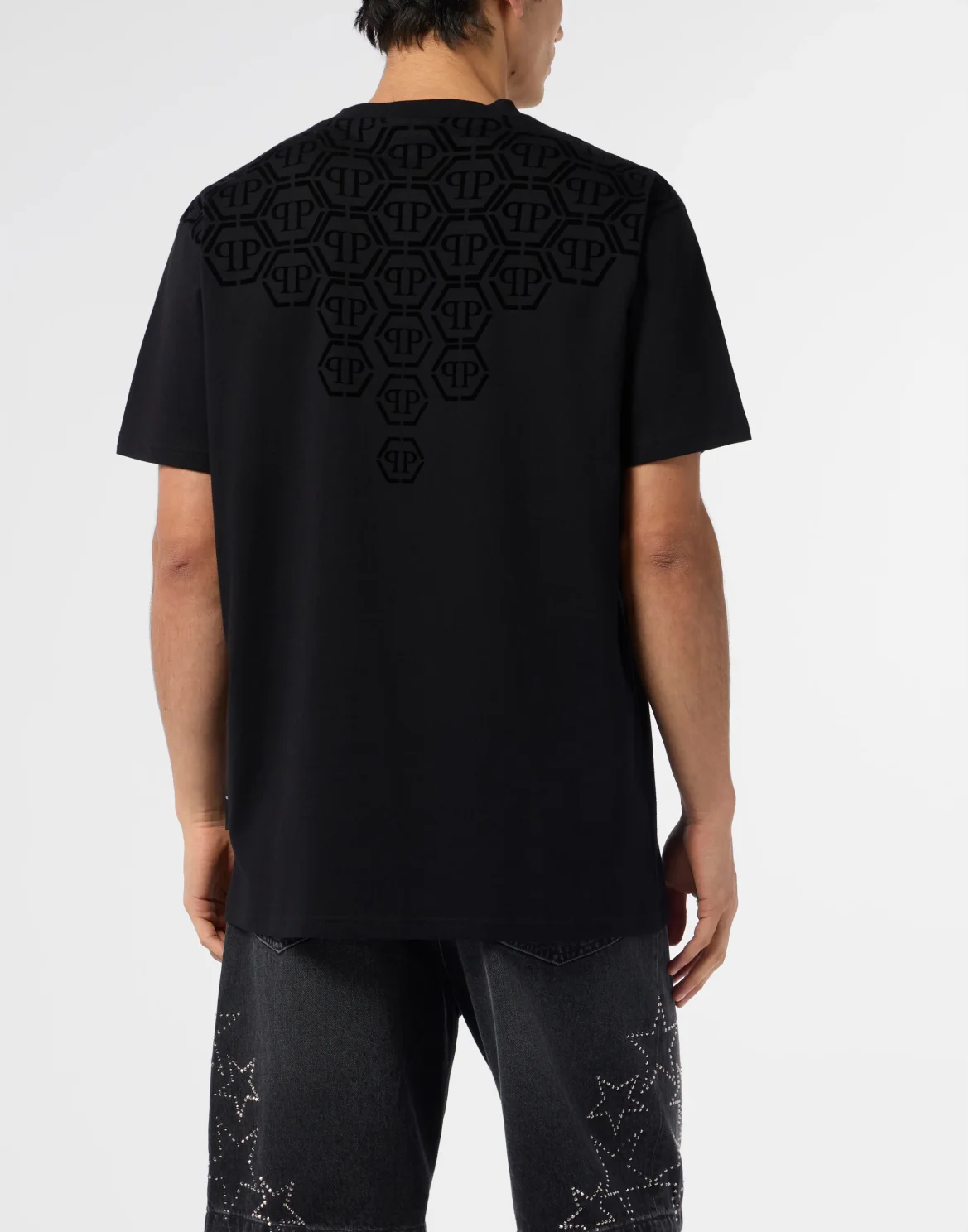 Round Neck T-Shirt Degrade Monogram Monogram, цвет: Черный