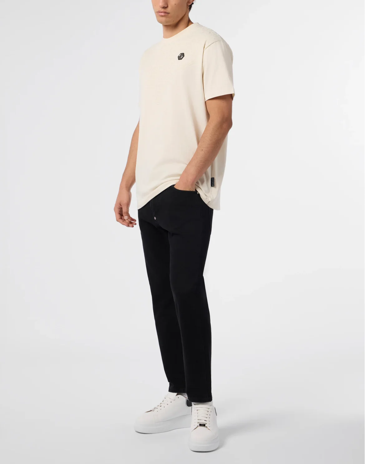 Round Neck T-Shirt Degrade Monogram Monogram, цвет: Бежевый