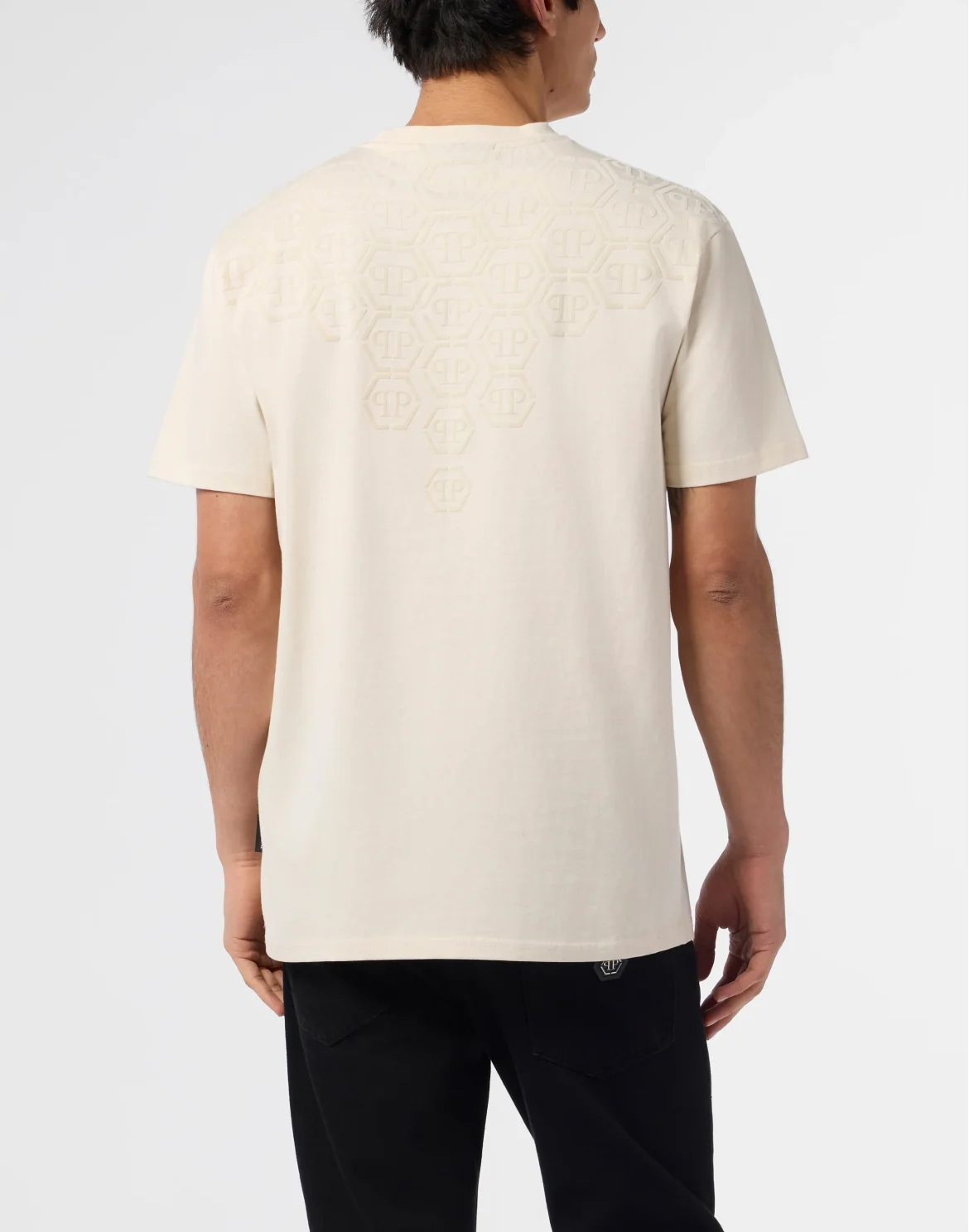 Round Neck T-Shirt Degrade Monogram Monogram, цвет: Бежевый