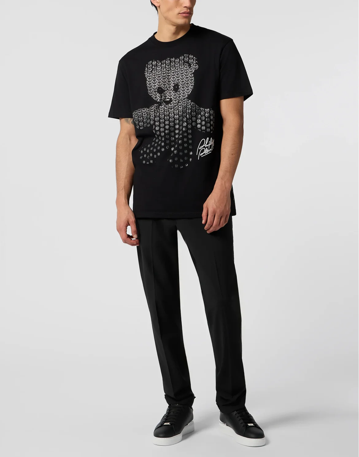 Round Neck T-Shirt Teddy Strass Teddy Bear, цвет: Черный