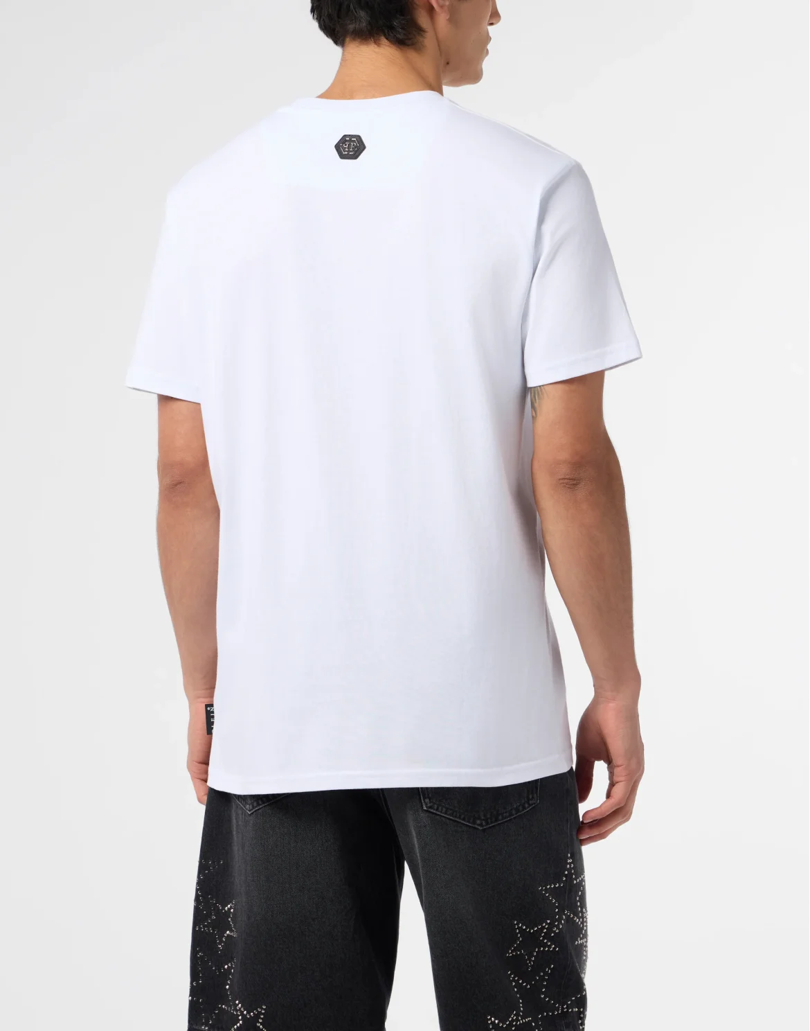 Round Neck T-Shirt Skull Strass Skull Strass, цвет: Белый