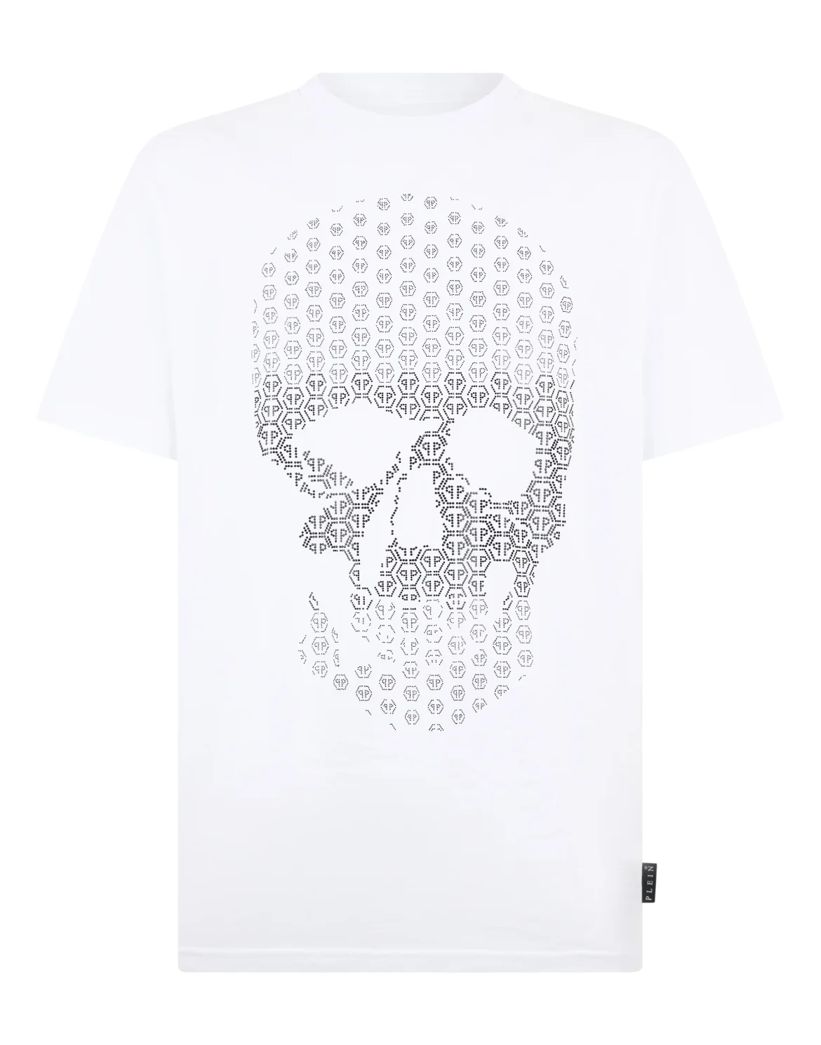 Round Neck T-Shirt Skull Strass Skull Strass, цвет: Белый