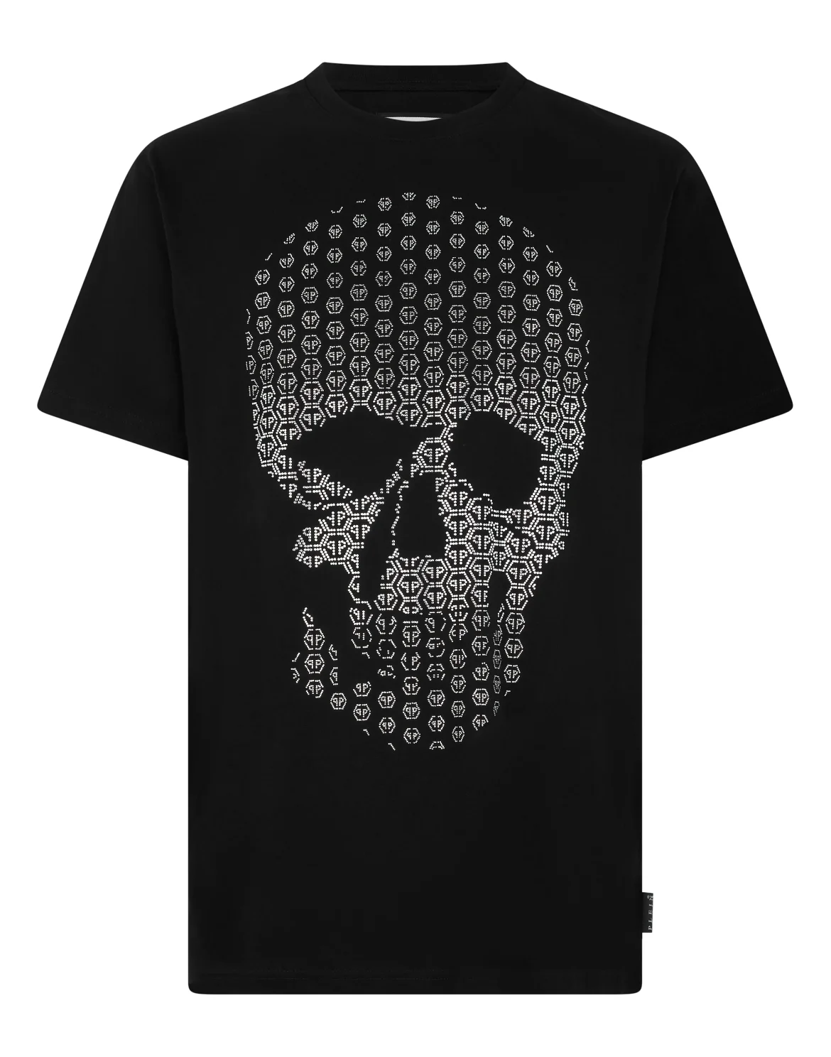Round Neck T-Shirt Skull Strass Skull Strass, цвет: Черный