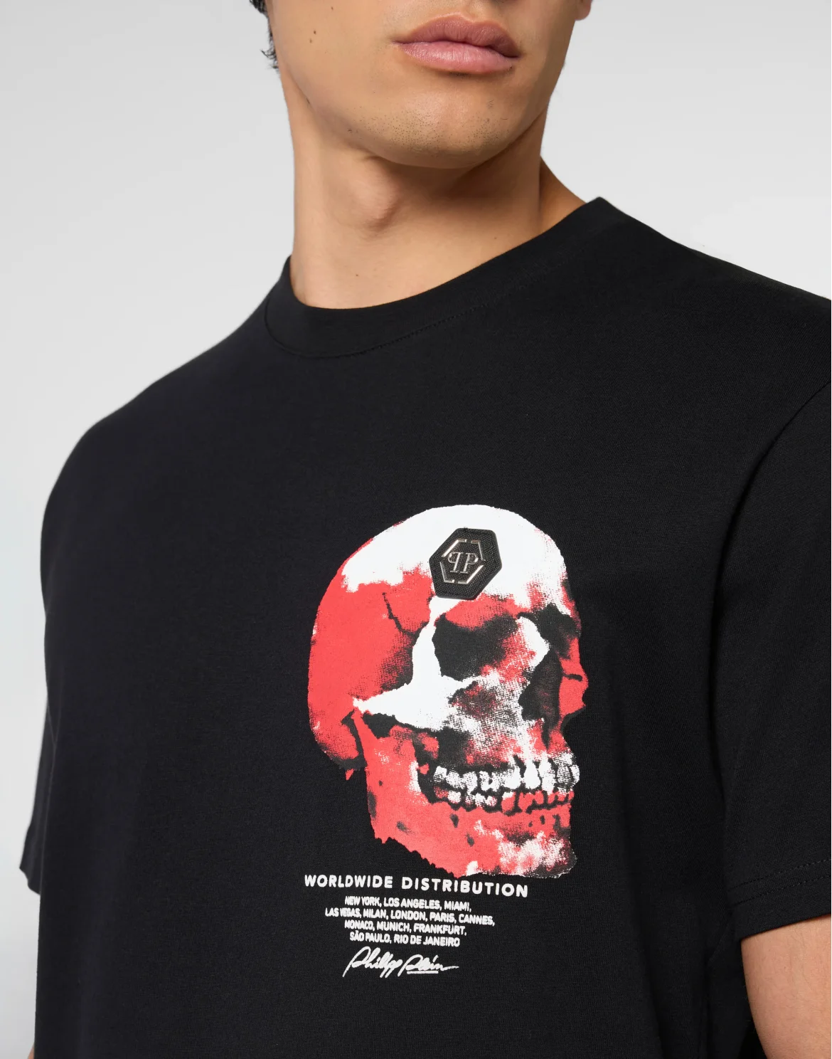 Roundneck T-Shirt Puffy Red Skull Skull, цвет: Черный