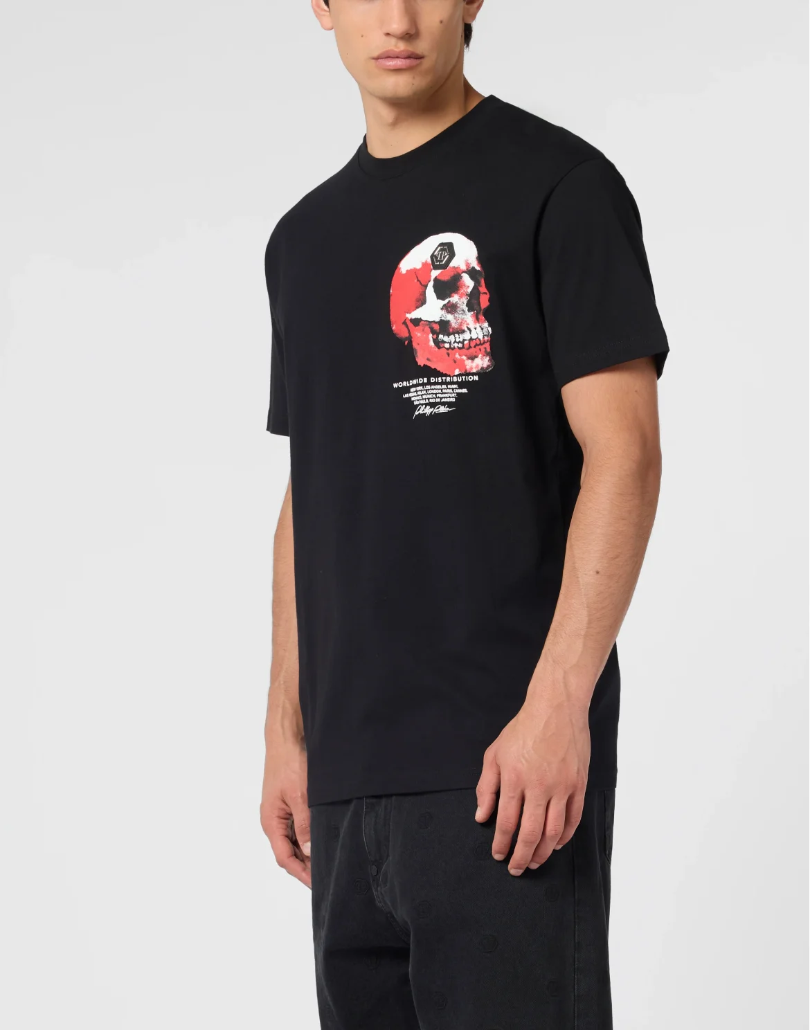 Roundneck T-Shirt Puffy Red Skull Skull, цвет: Черный