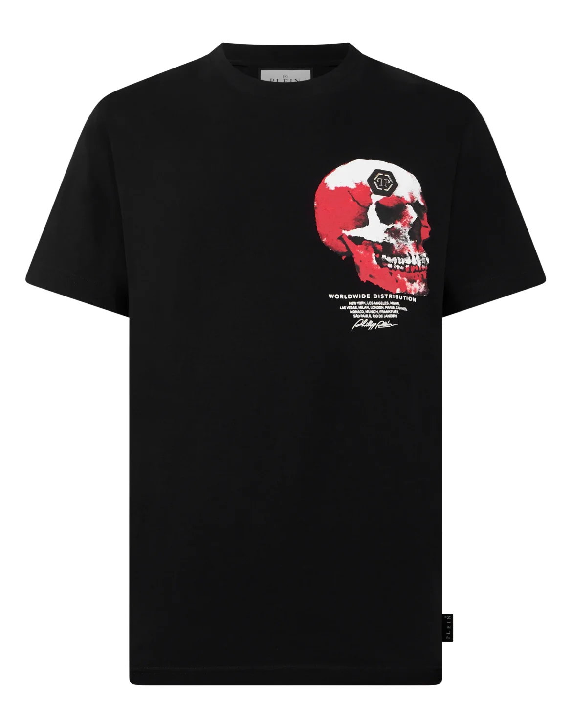 Roundneck T-Shirt Puffy Red Skull Skull, цвет: Черный