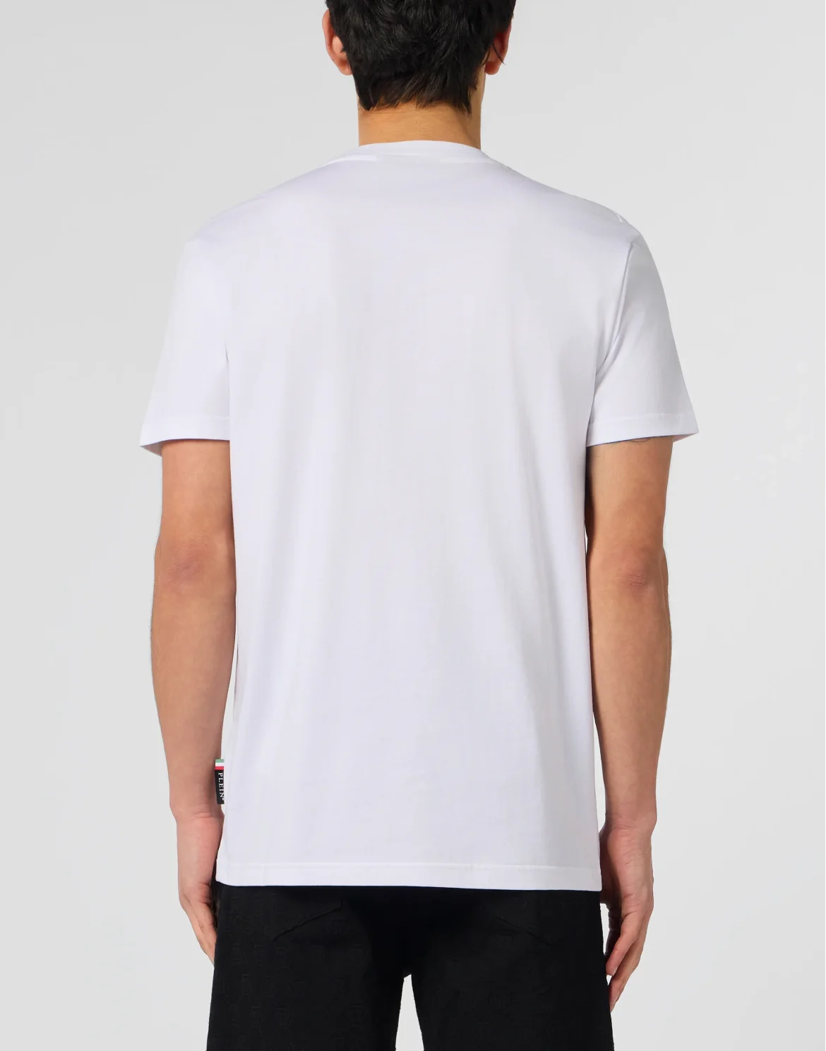 Round Neck T-Shirt Chest Embroidery Skull, цвет: Белый