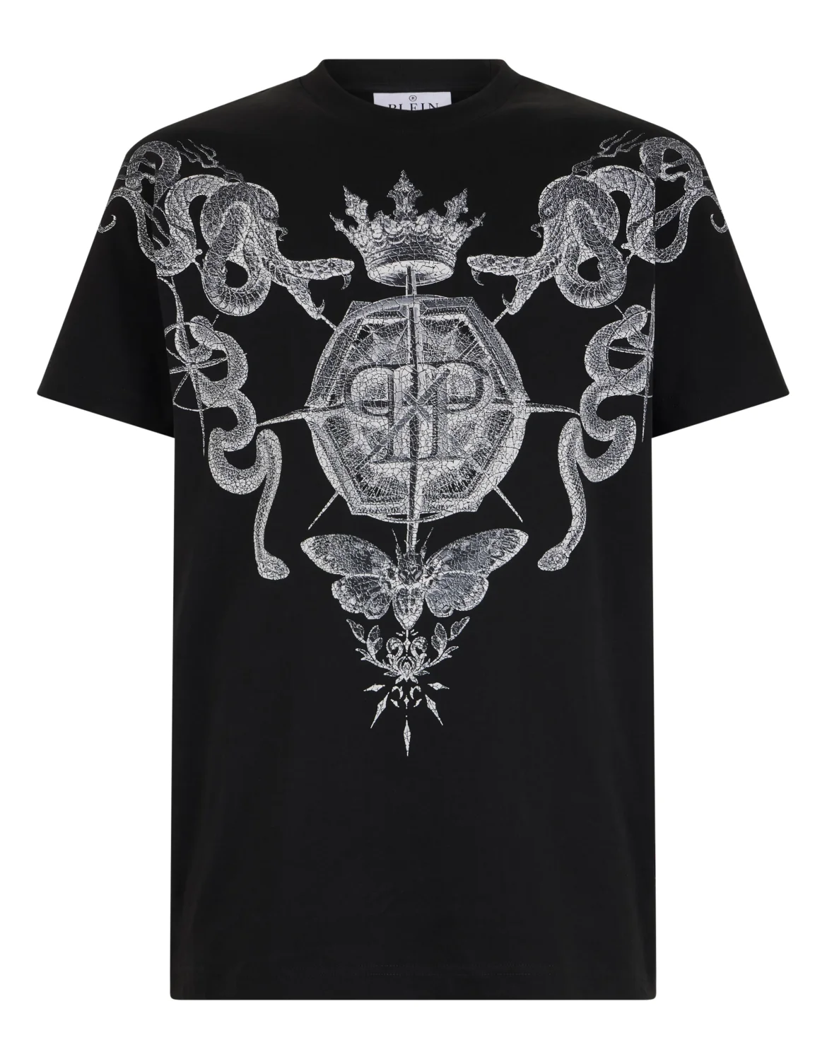 Round Neck T-Shirt Wind Rose Tattoo, цвет: Черный