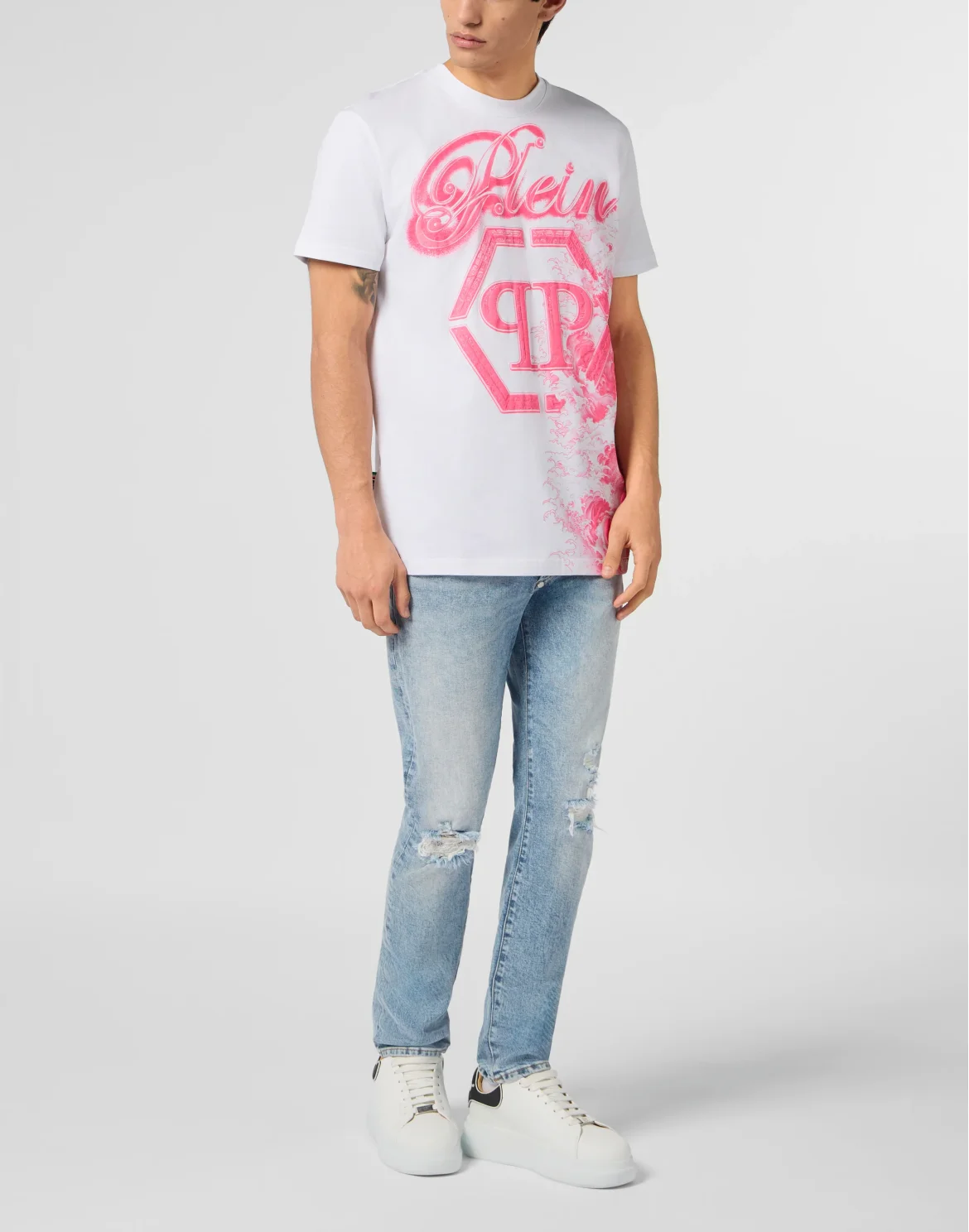 Round Neck T-Shirt Ceramic Signature, цвет: Белый