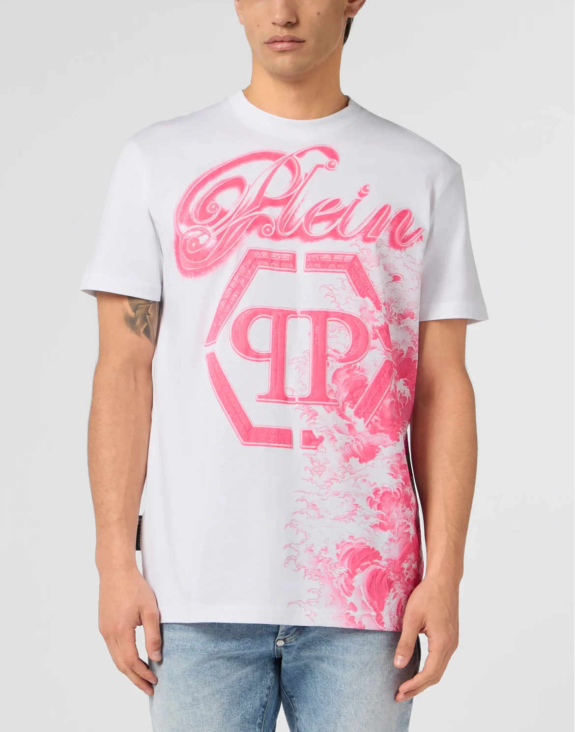 Round Neck T-Shirt Ceramic Signature, цвет: Белый