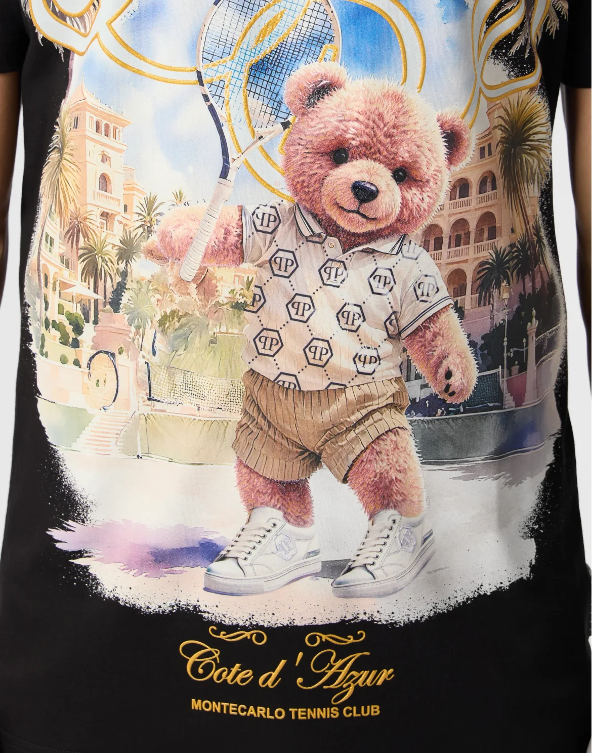 Round Neck T-Shirt Teddy Tennis, цвет: Черный
