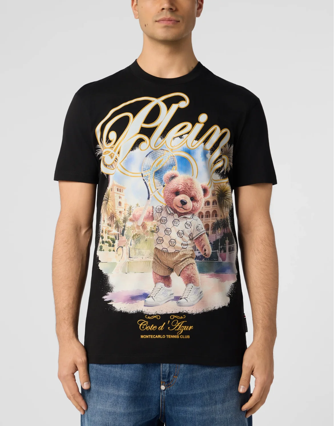 Round Neck T-Shirt Teddy Tennis, цвет: Черный