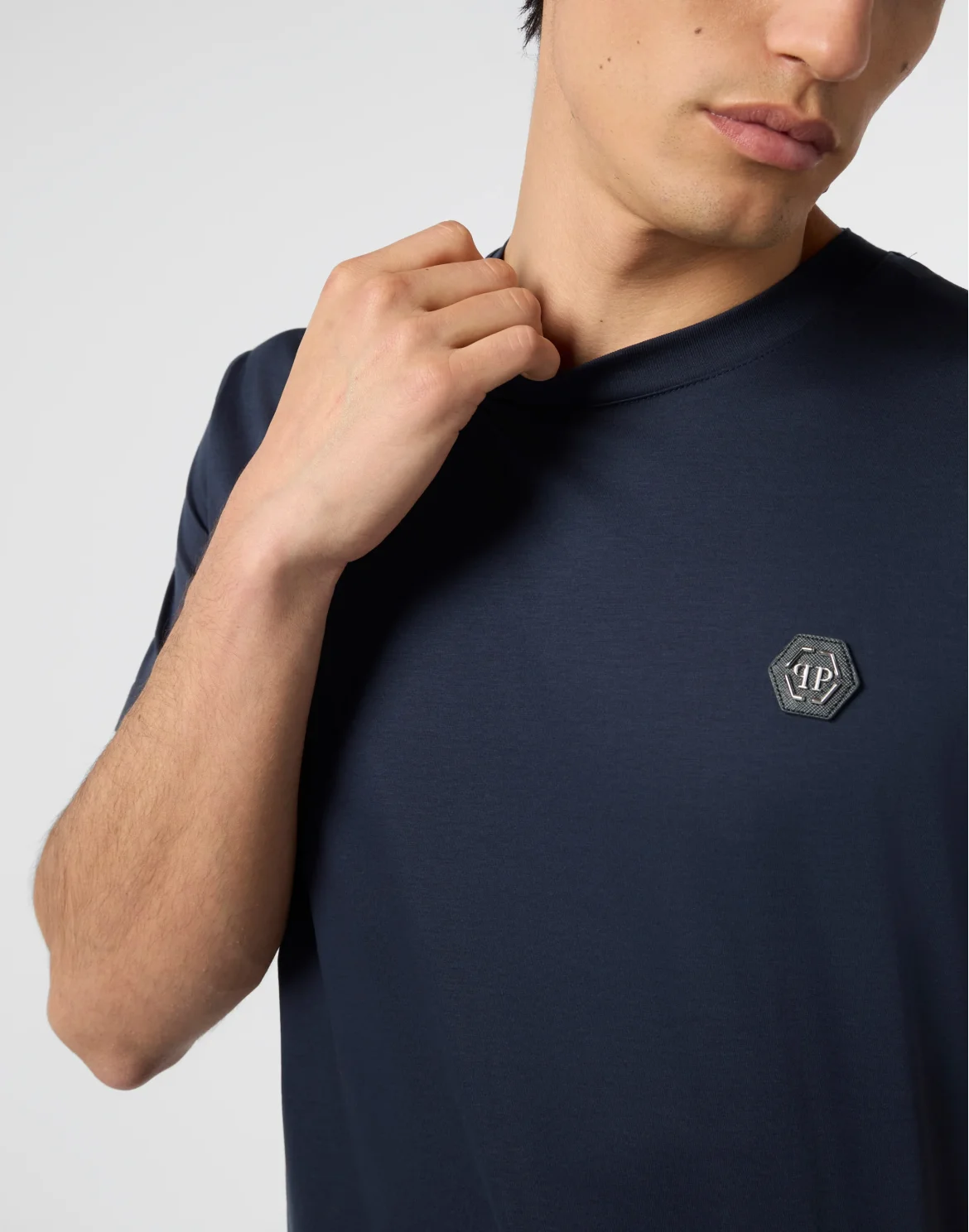 Round Neck T-Shirt Basic, цвет: Синий