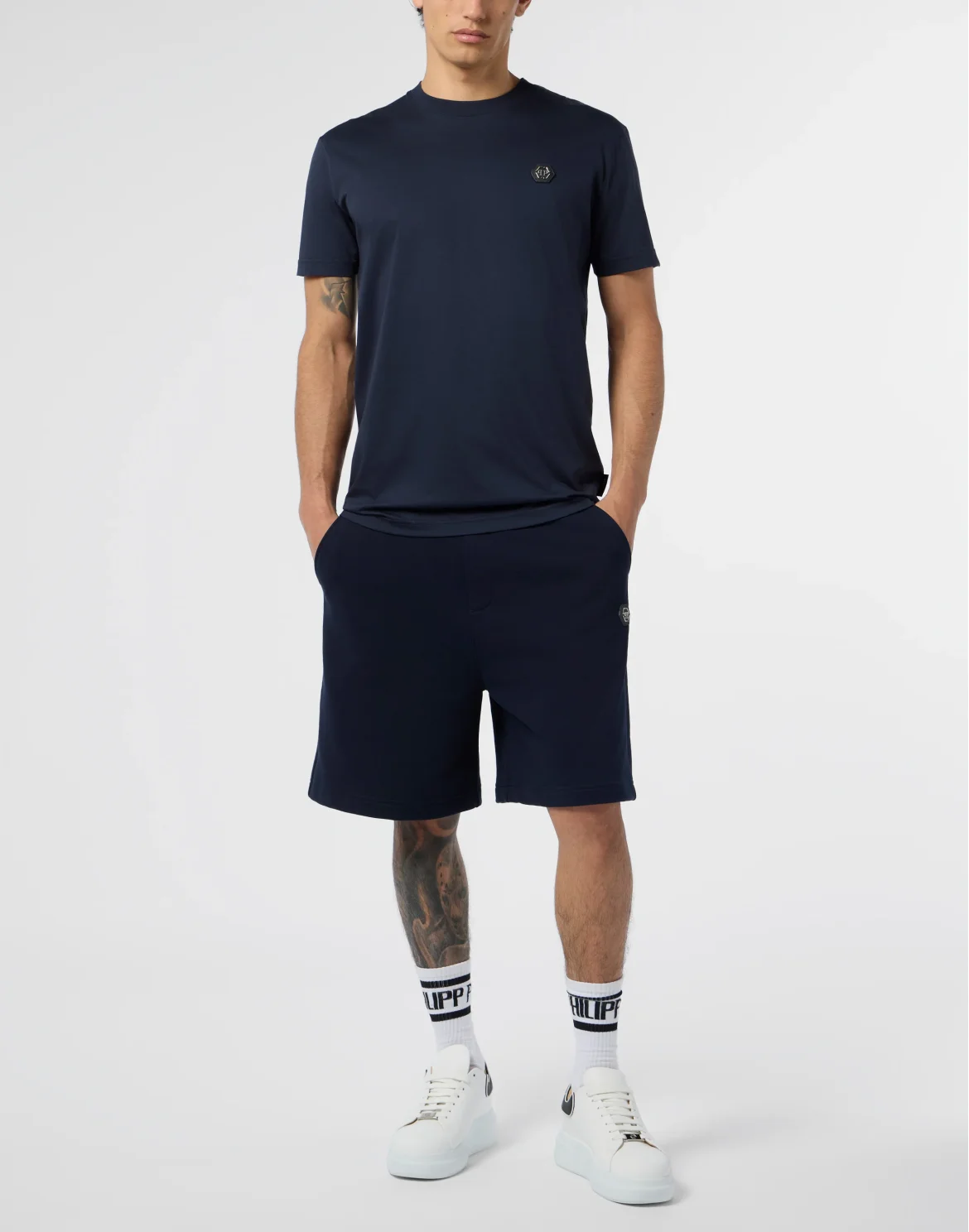 Round Neck T-Shirt Basic, цвет: Синий
