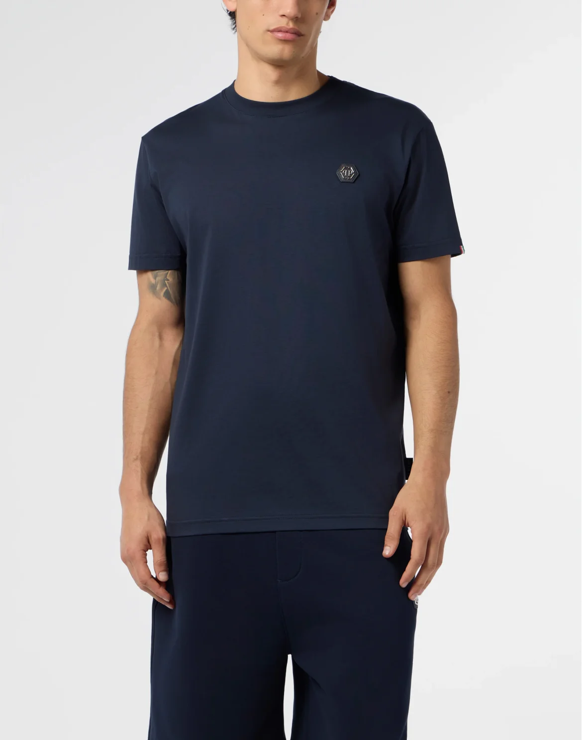 Round Neck T-Shirt Basic, цвет: Синий